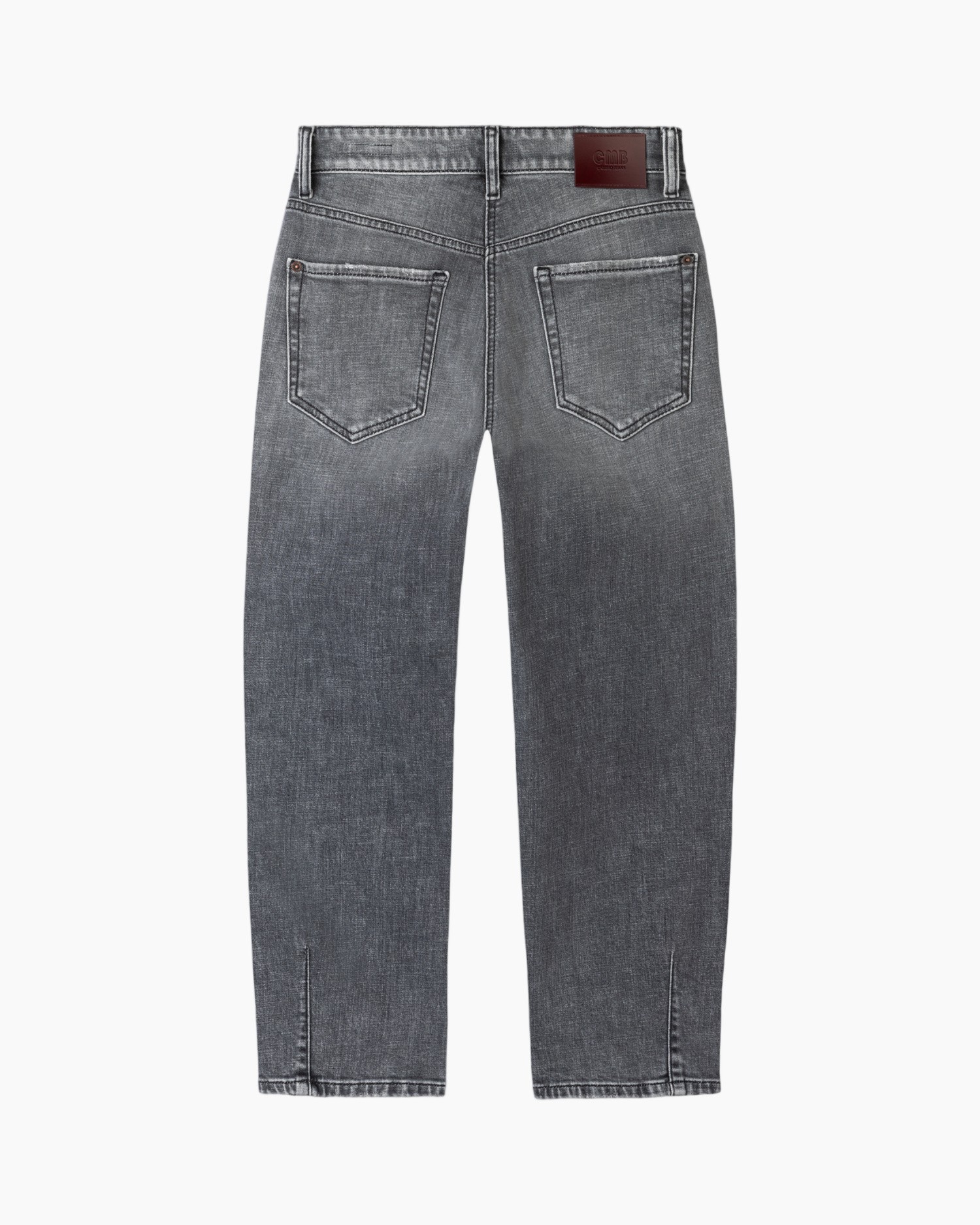 spijkerbroek, grijze denim, rechte pijpen, vijf zakken, gewassen look
