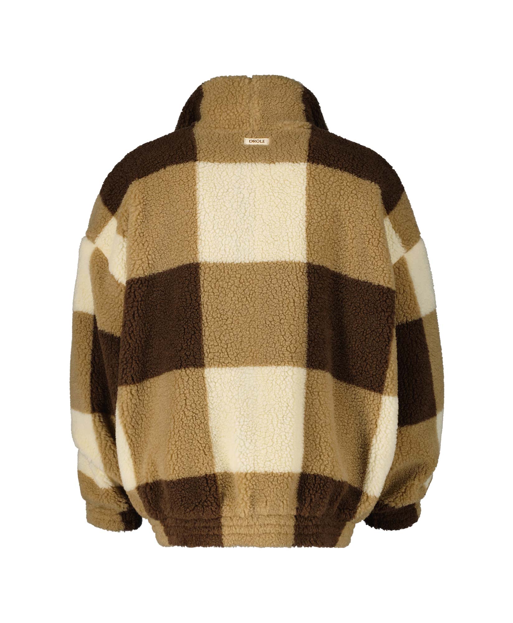 Drole De Monsieur Vest Le Manteau Carreaux Bruin