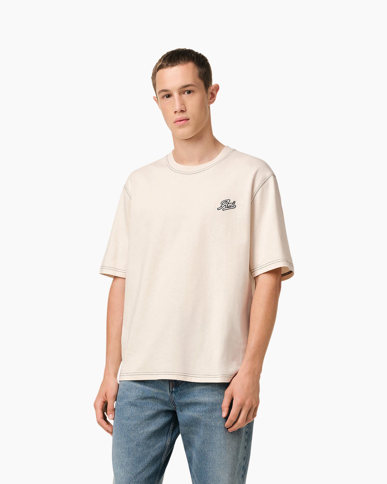 T-shirt Korte Mouw T-shirt Ts Ami Off White