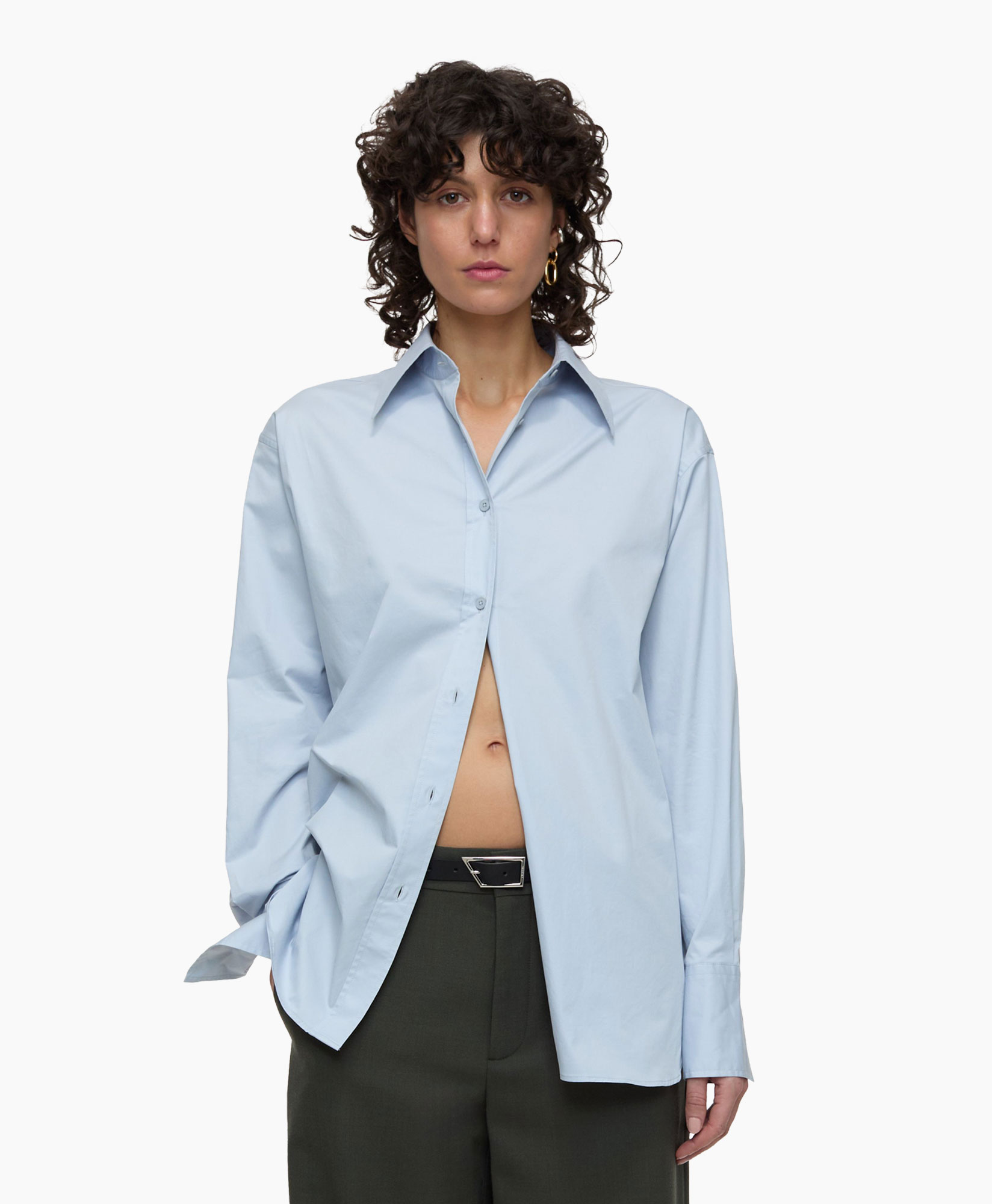 Blouse Iconic Shirt Licht Blauw