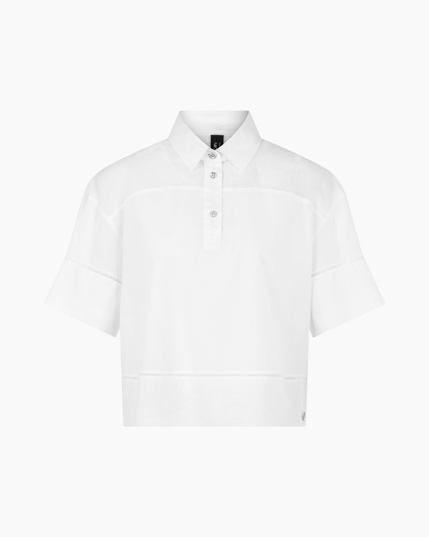 hemd, poloshirt, korte mouwen, wit, kraag