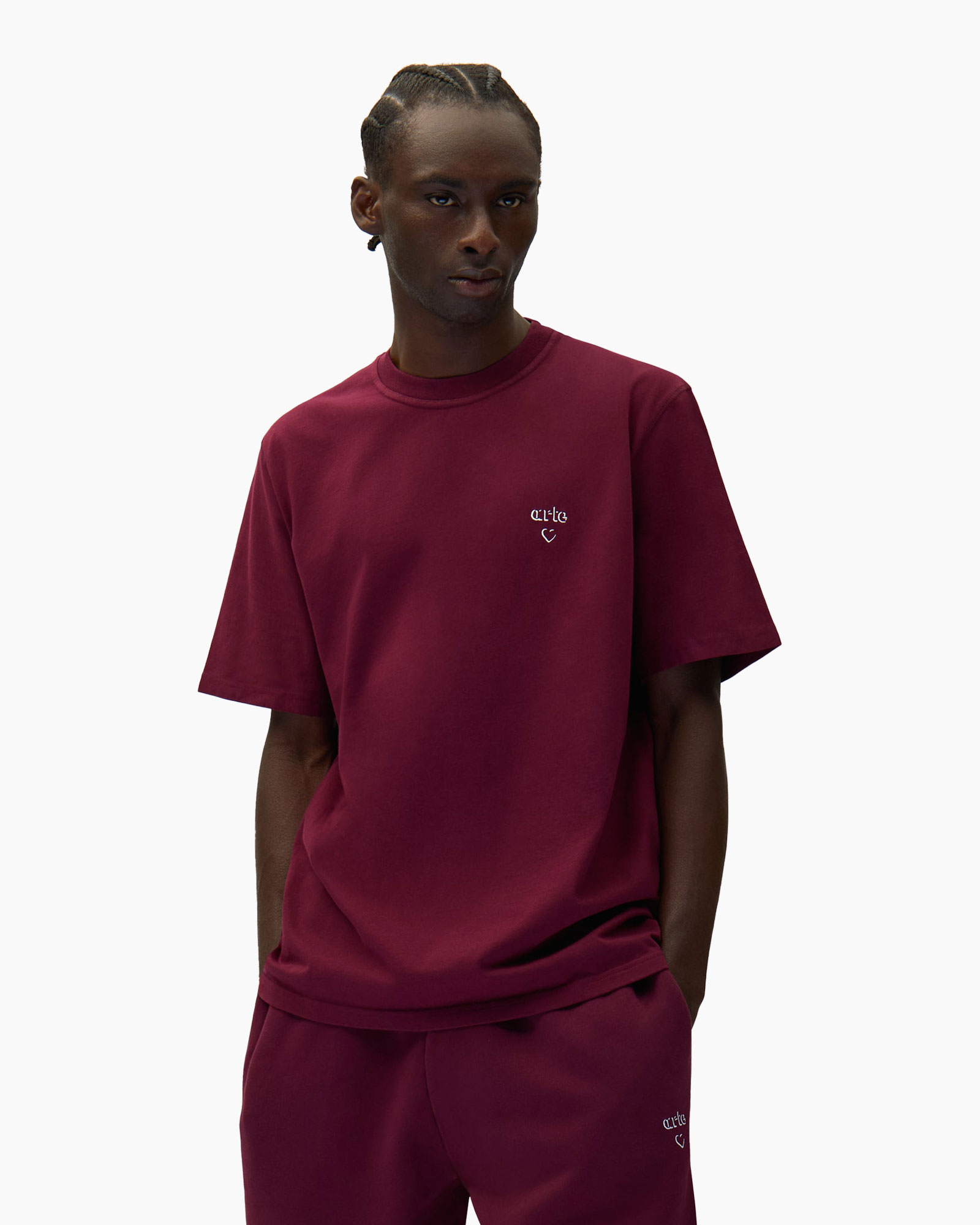 T-shirt Arte Heart Bordeaux