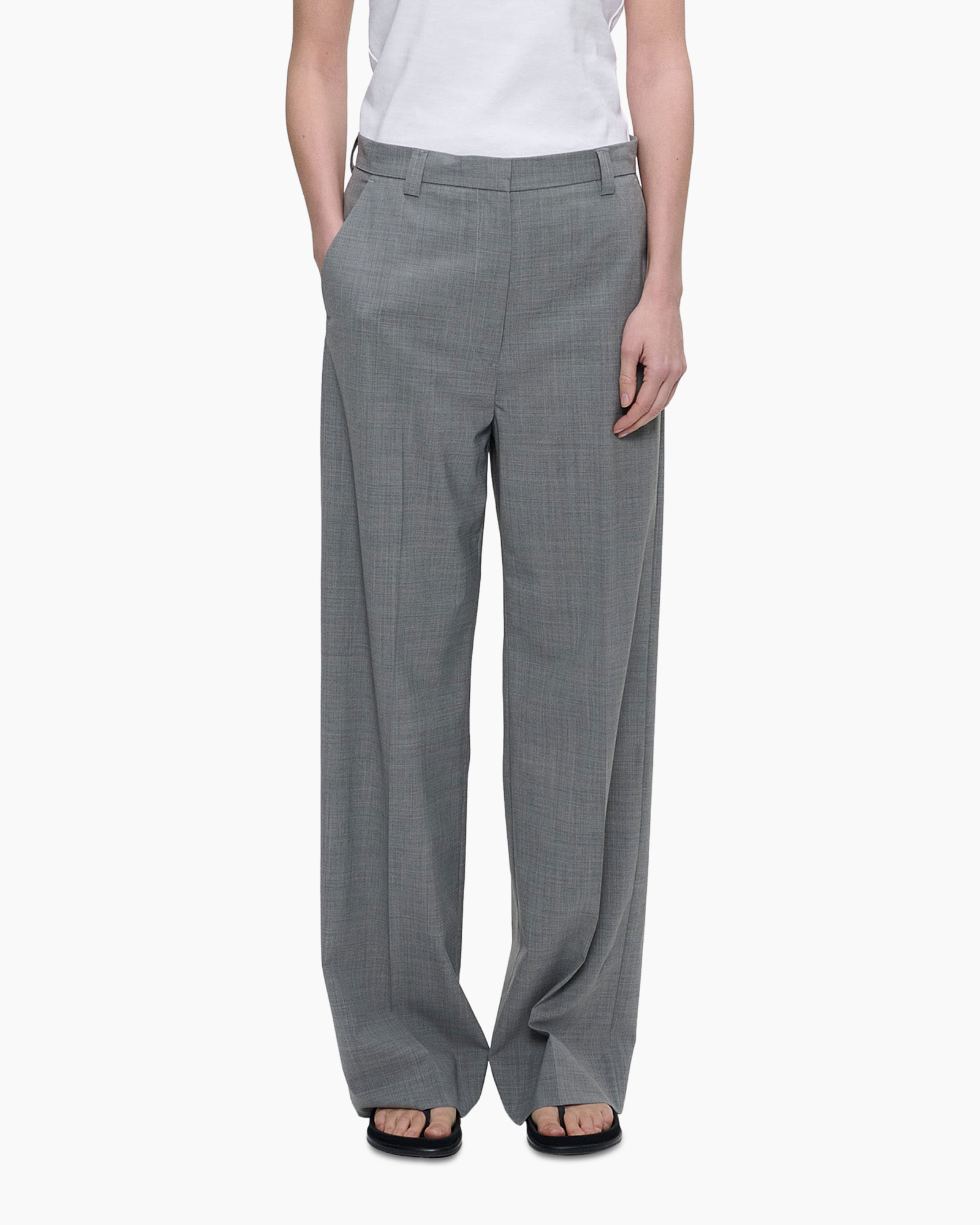 Pantalon Cool Wool Kay Licht Grijs