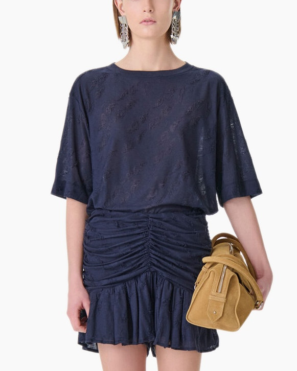 navy, lace, top, shortsleeve, dress