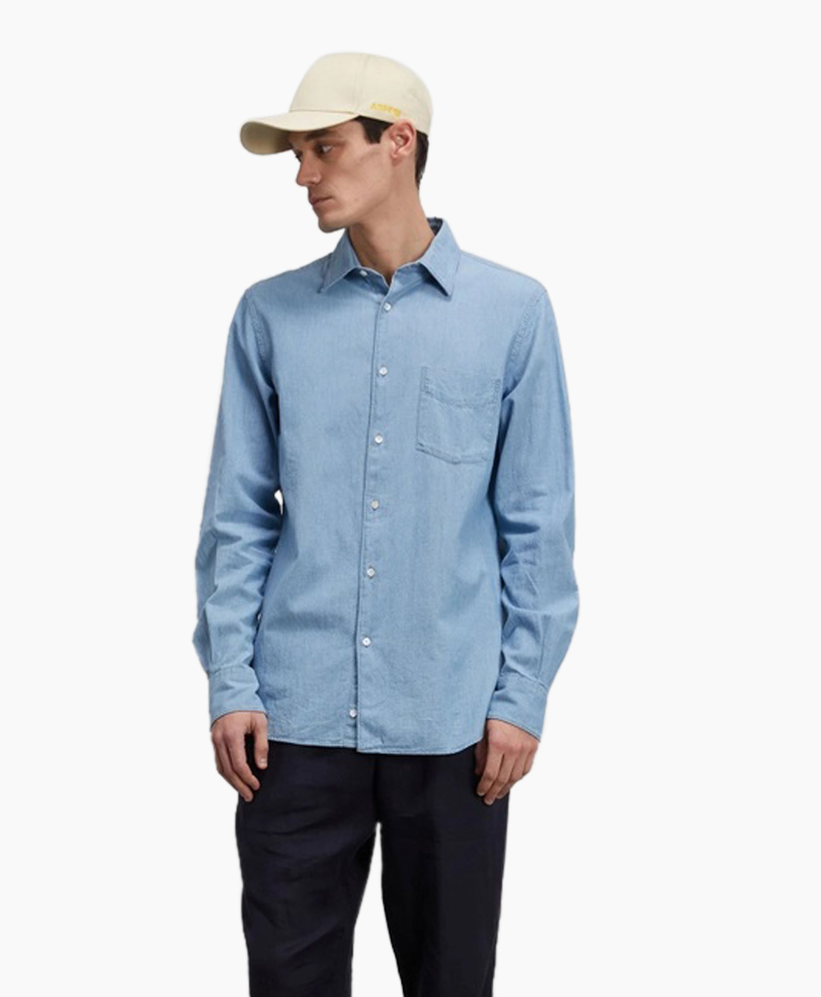 Overhemd Camicia Sedici Licht Blauw