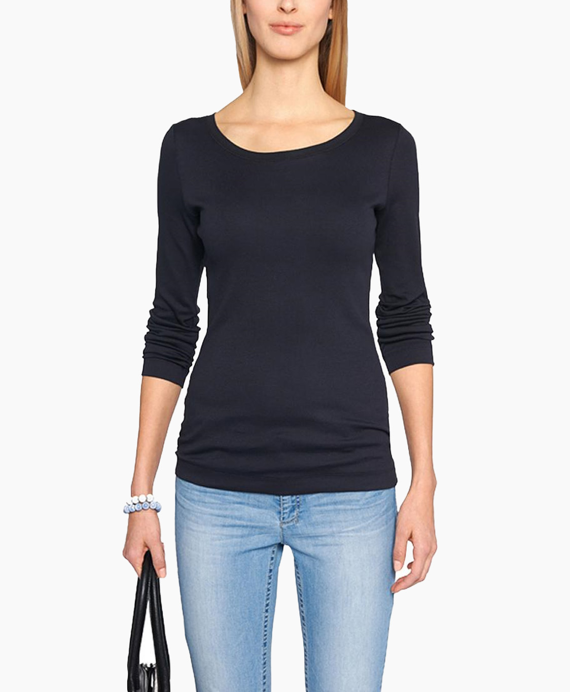 Marccain Essentials T-shirt +e 48.05 J50 Donker Blauw