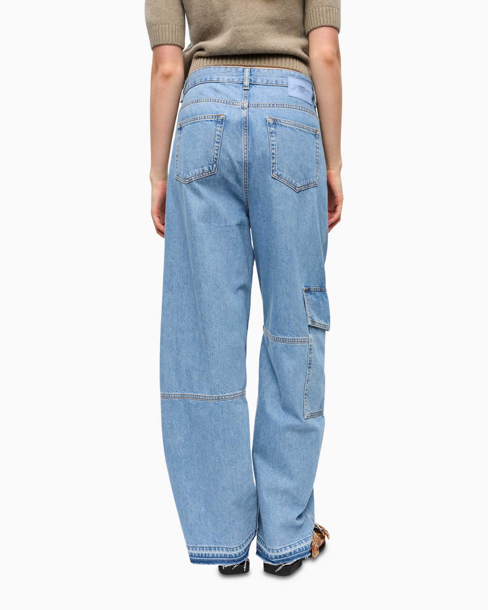 Jeans Broderie Anglaise Denim Carpenter Licht Blauw