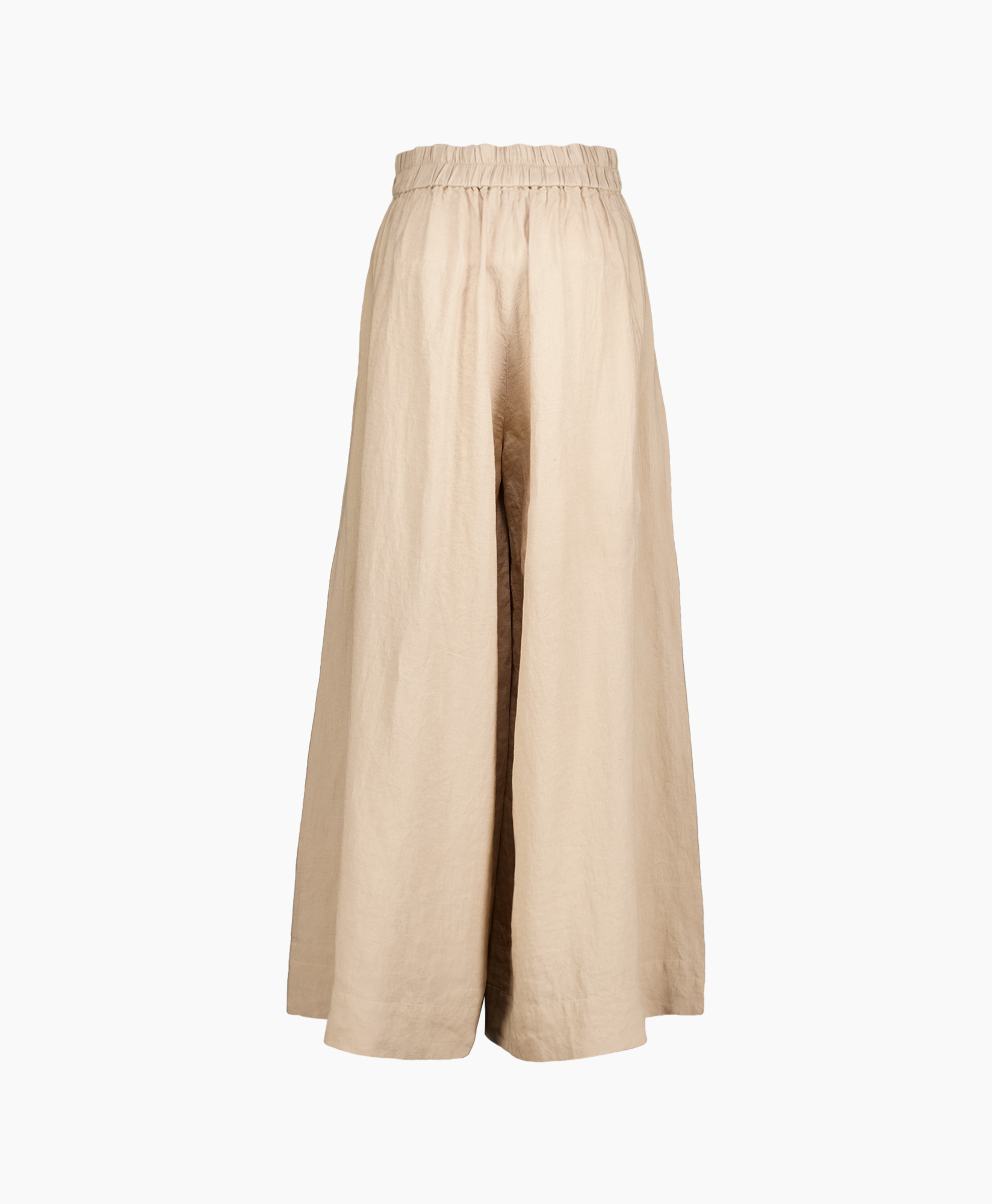 Midi Rok Washed Linen Culottes Licht Grijs