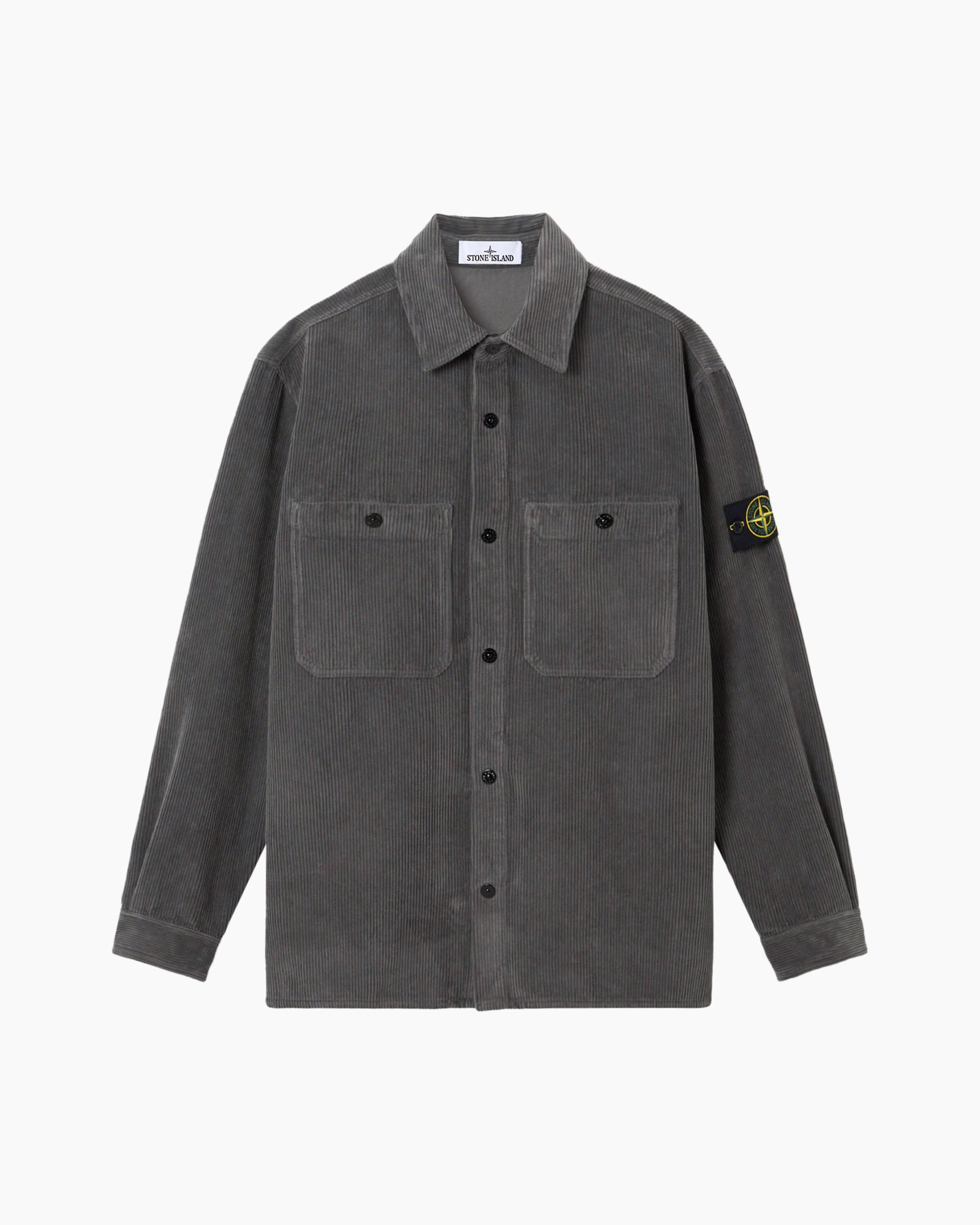 Overshirt Organic Cotton Corduroy 800 Grijs