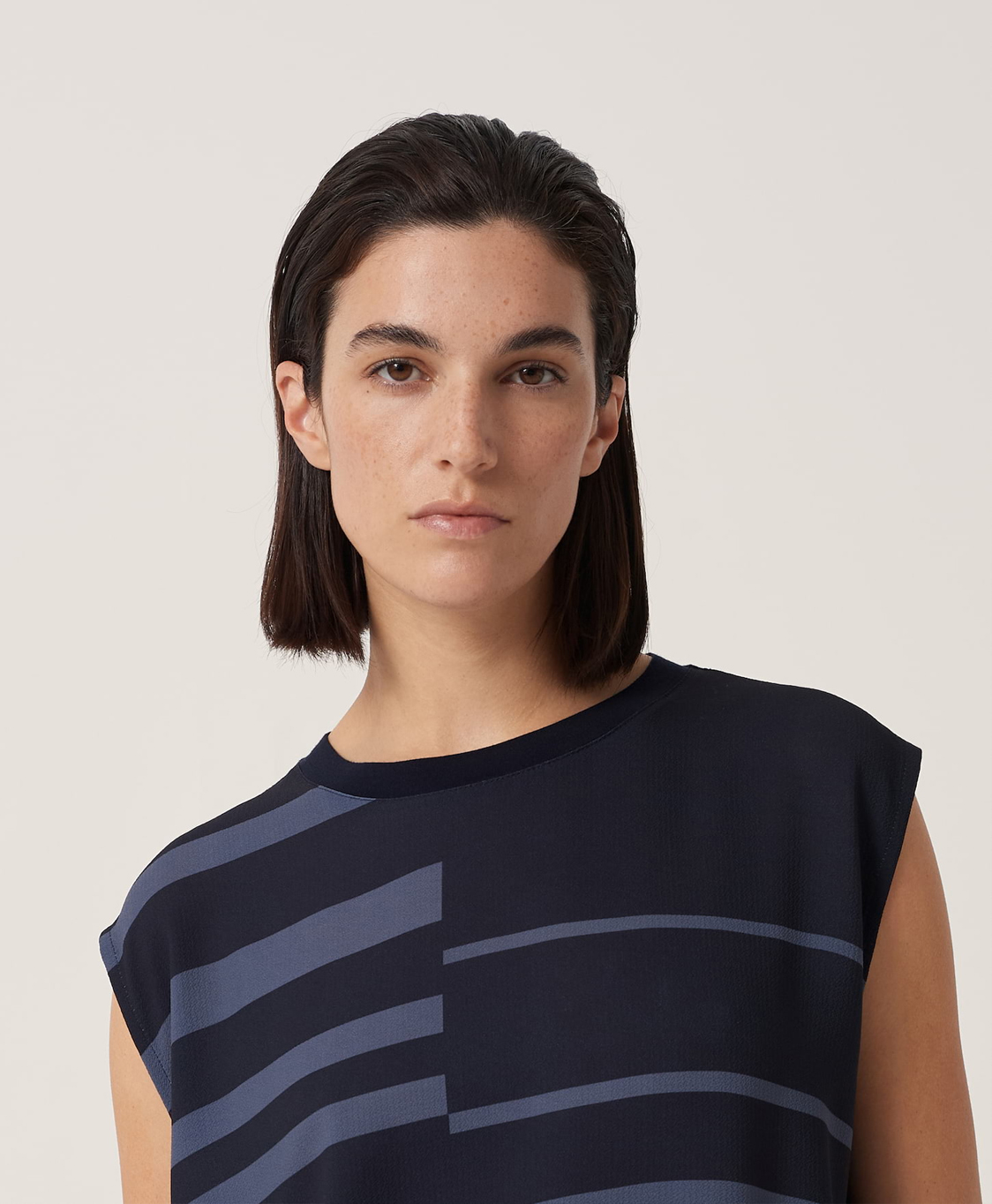 Someday Top Krippa Print Blauw