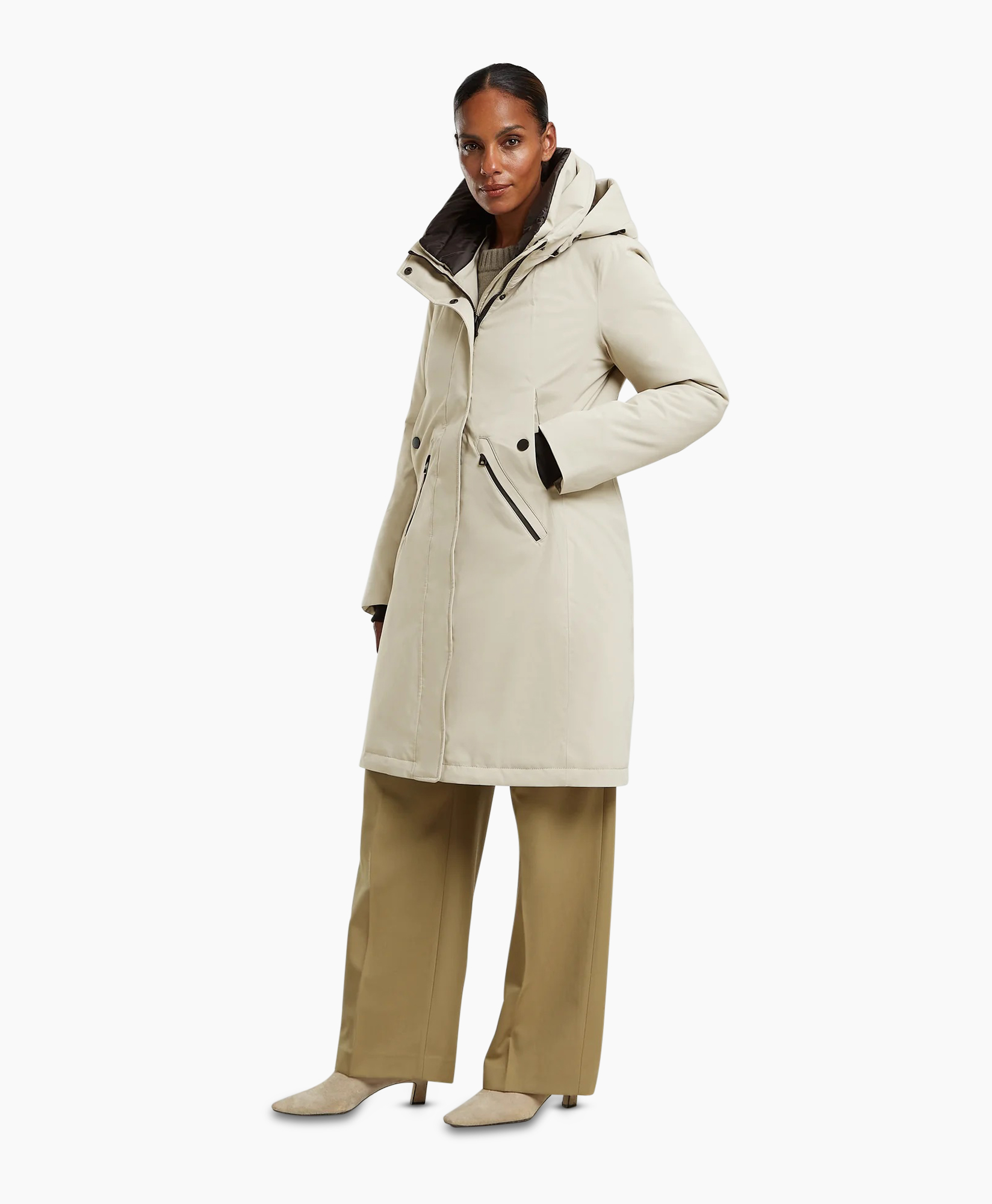 Gewatteerde Jas Evanna Rainwear Coat Wit