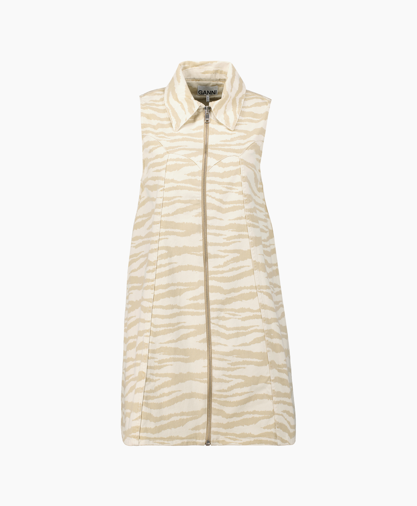 Ganni Mini Jurk J1281 Ecru