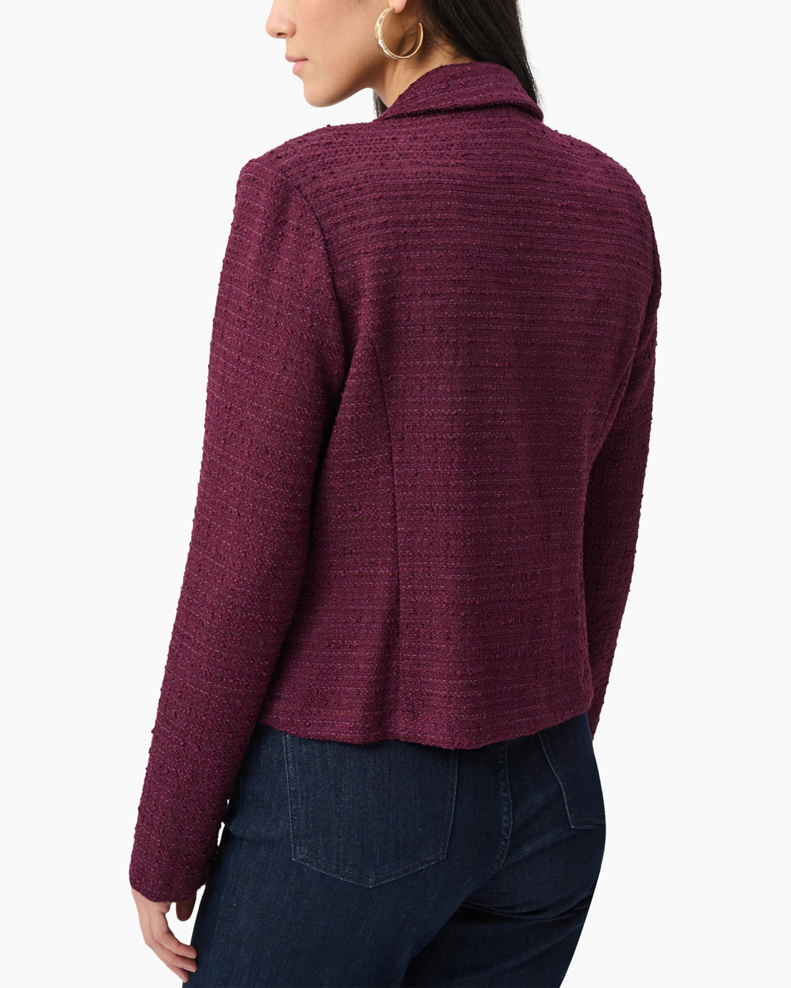 jas, blazer, burgundy, gebreid, textuur