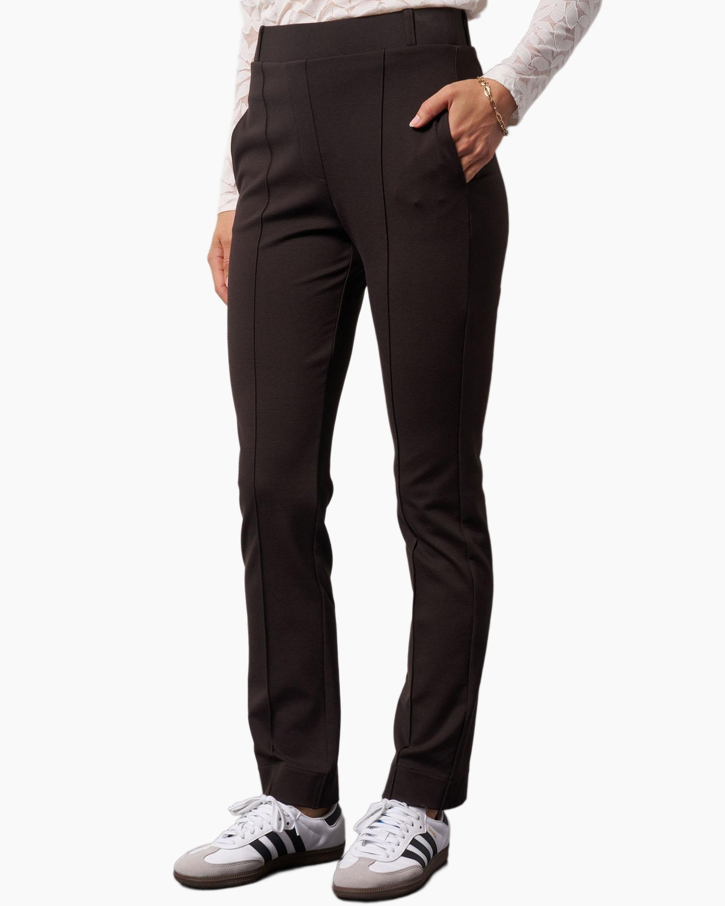 Broek Marion Punto Trousers Donker Bruin
