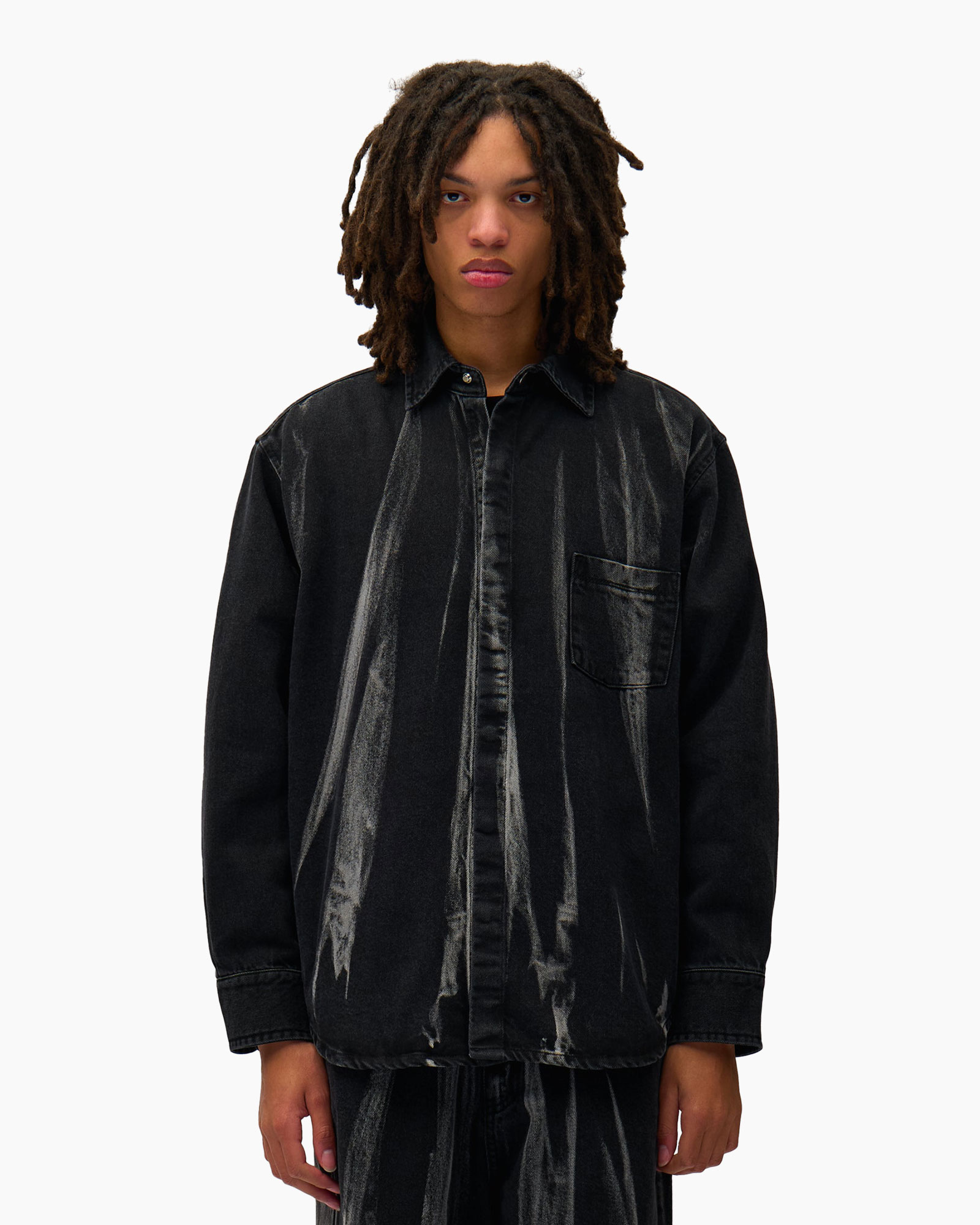 Overhemd Denim Zwart