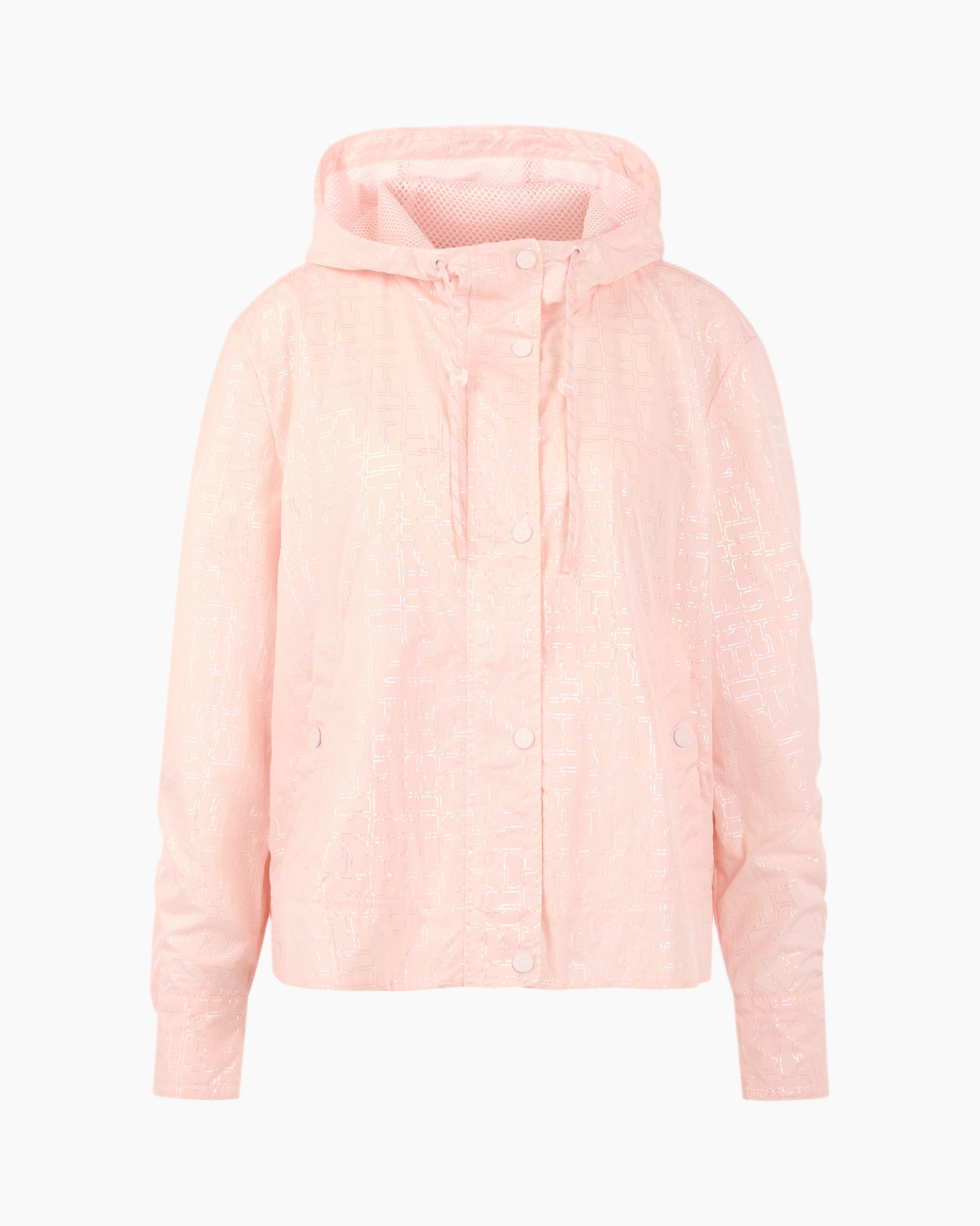 jacket, hooded, pink, windbreaker, patterned