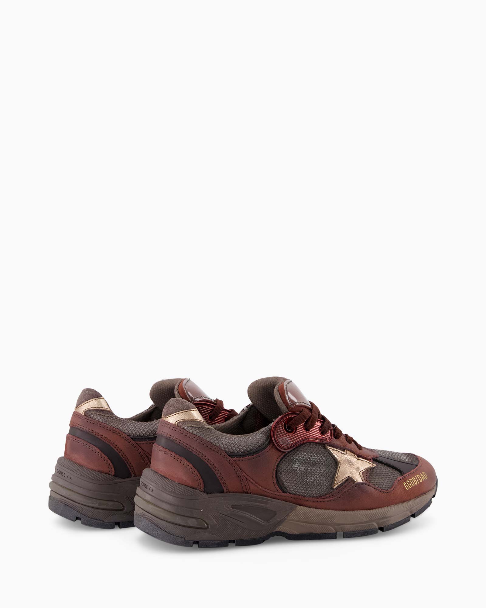 Sneaker Running Dad Upper Laminated Star Suede Hee Roestbruin