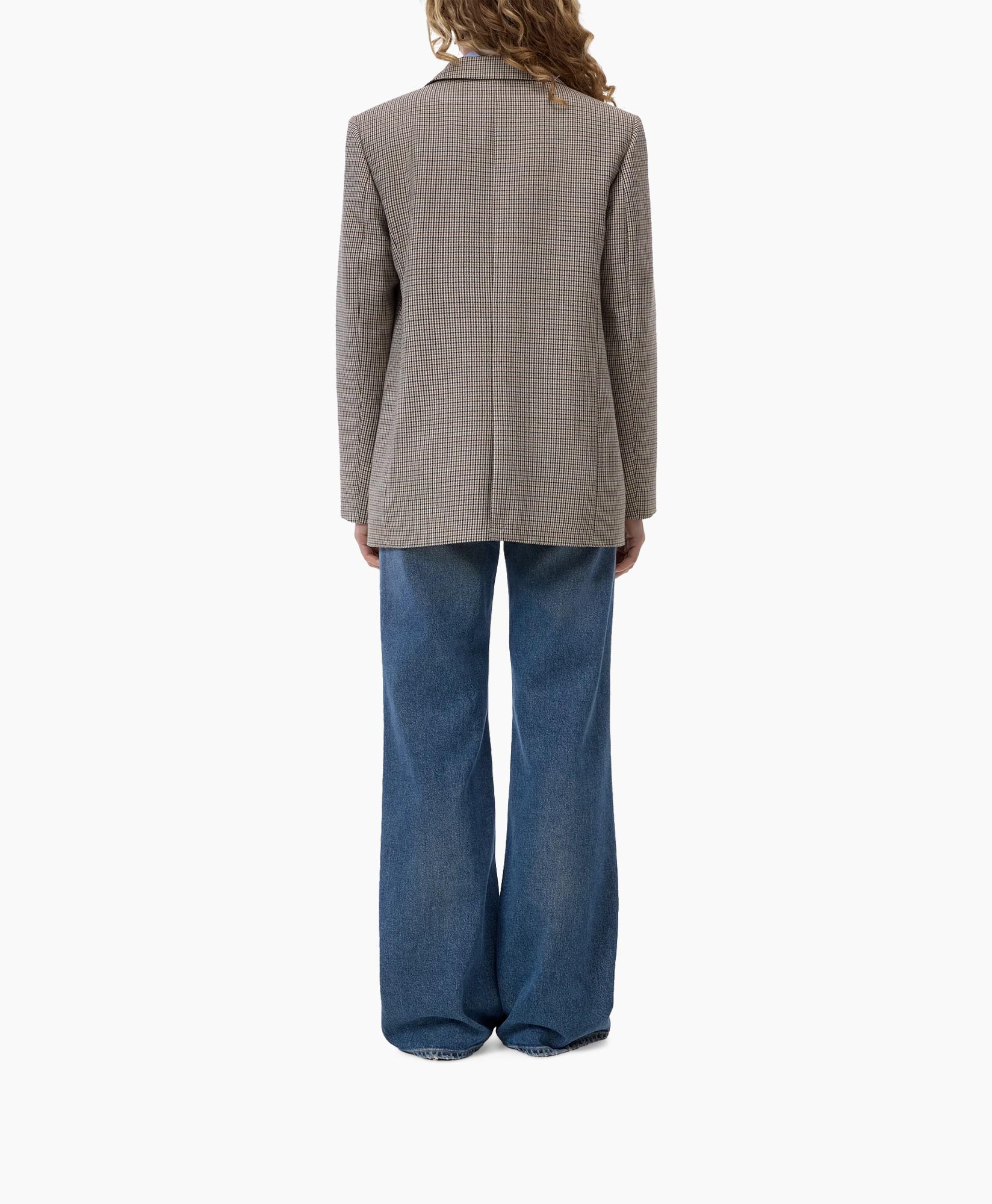 blazer, hondstooth, ruitachtige, enkele rij, twee knopen