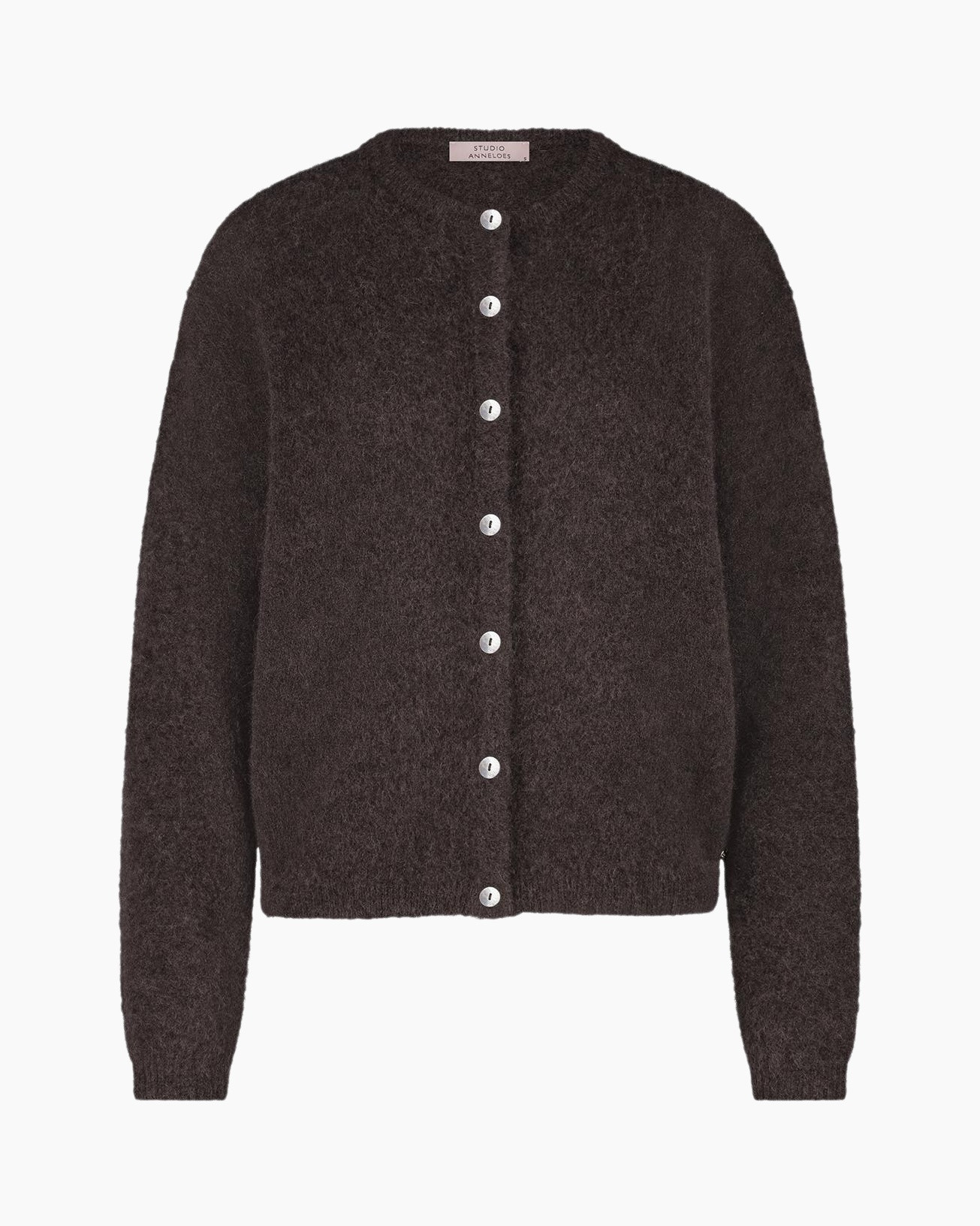 Vest Bibi Mohair Cardigan Donker Bruin