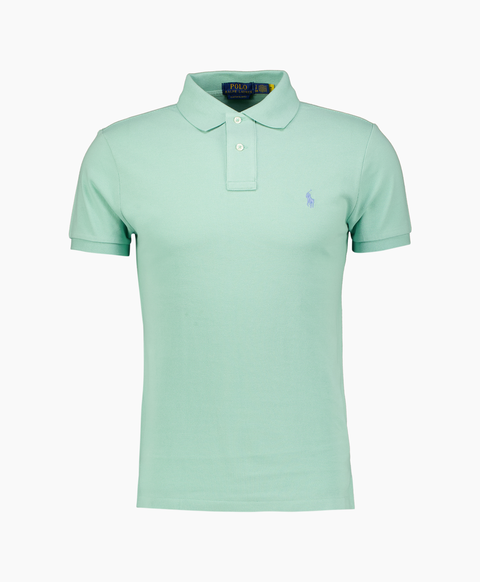 polo shirt, korte mouwen, mintgroen, kraag polo, logo borduring
