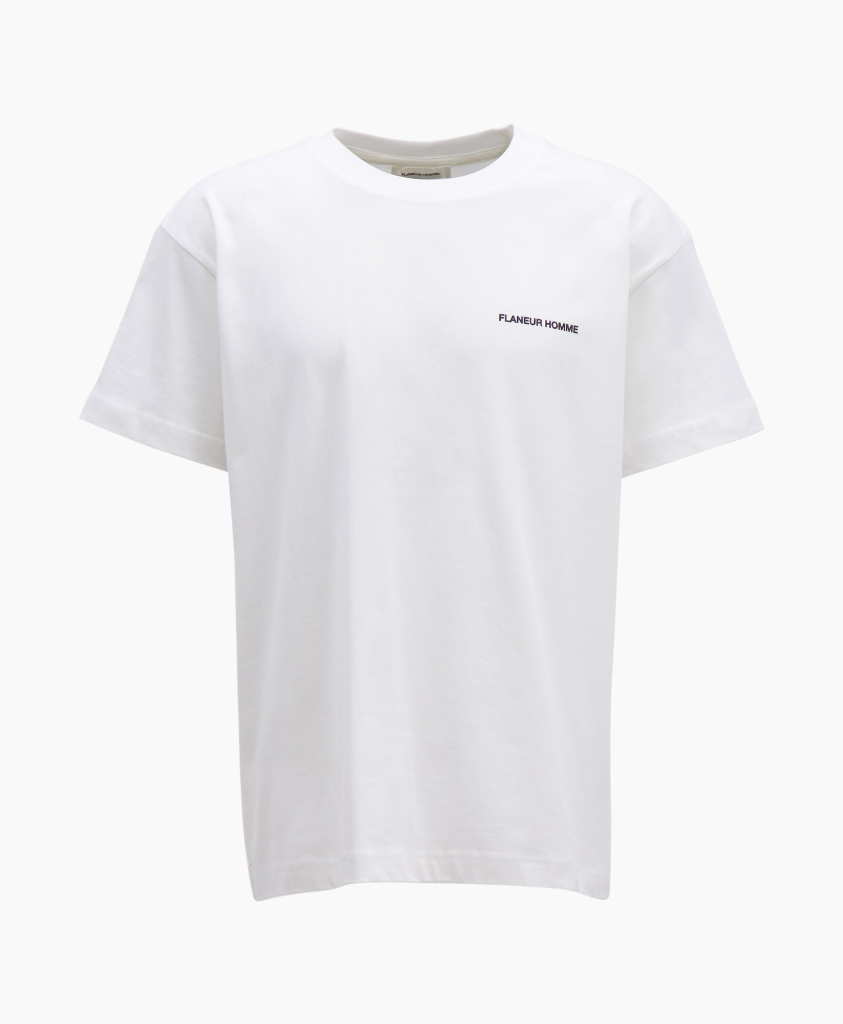 Flaneur Homme T-shirt Korte Mouw Peace T-shirt Wit