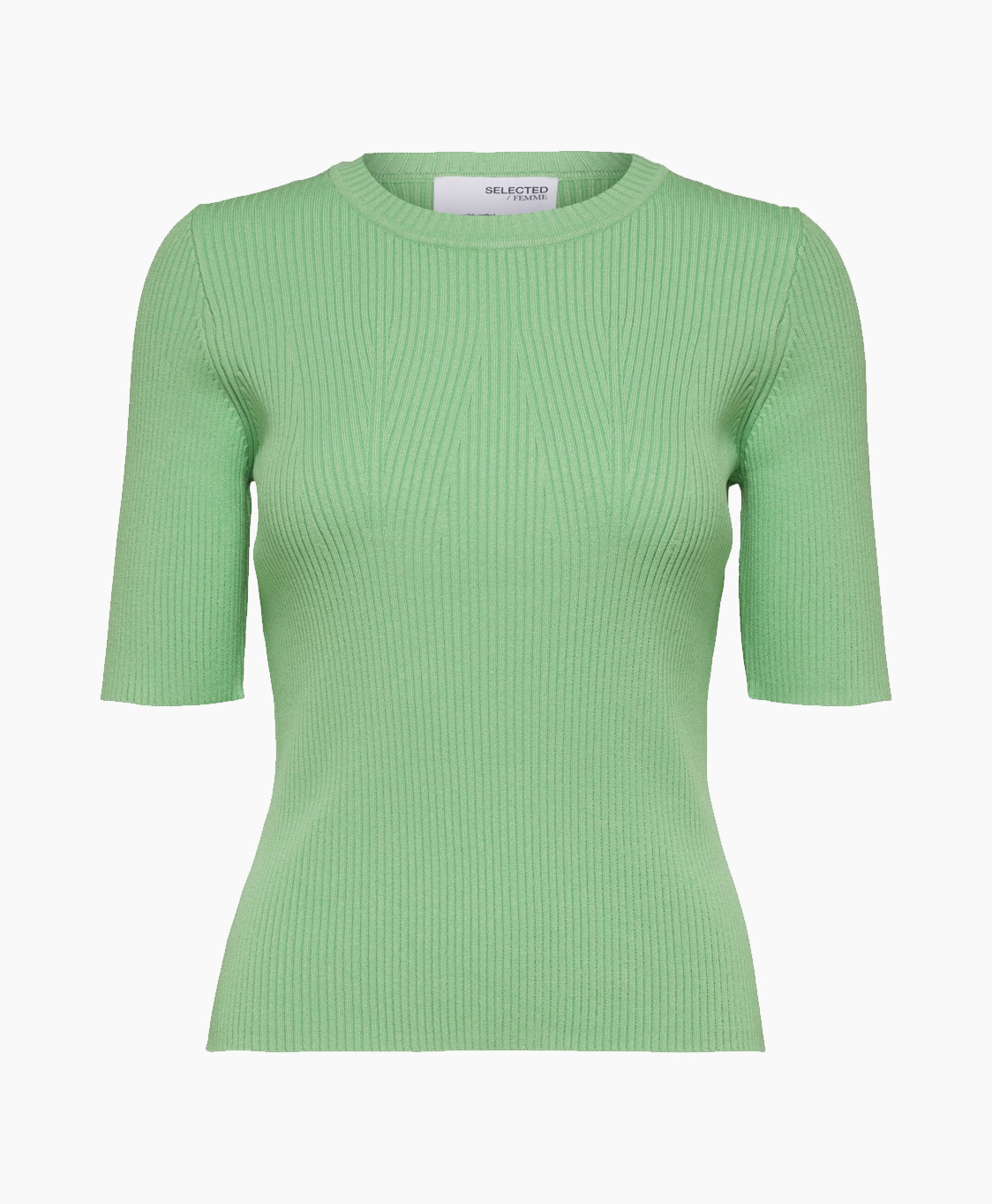 Selected Femme Top Mala 2/4 Knit O-neck B Noos Groen