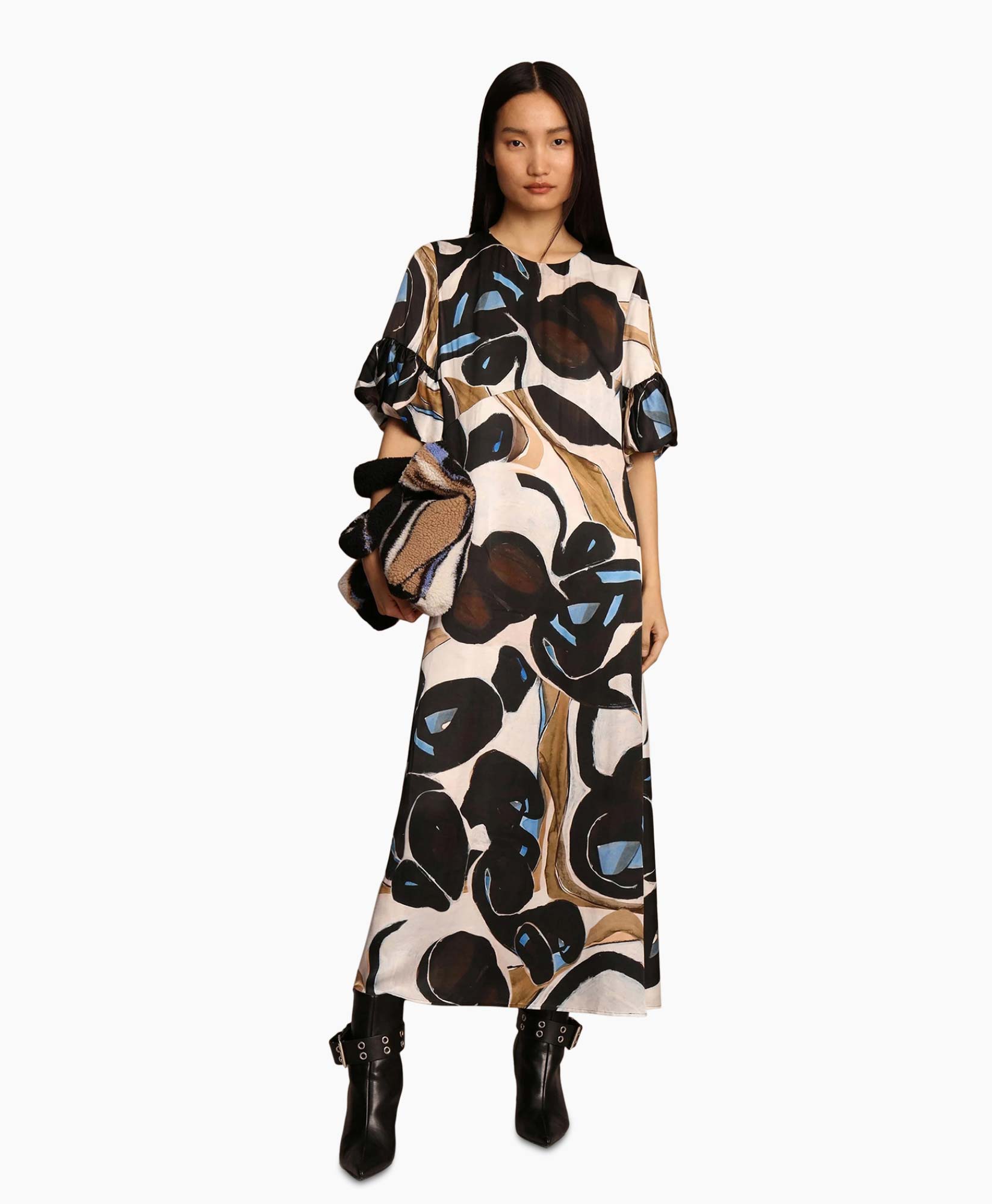 Munthe Maxi Jurk Lustre Blauw