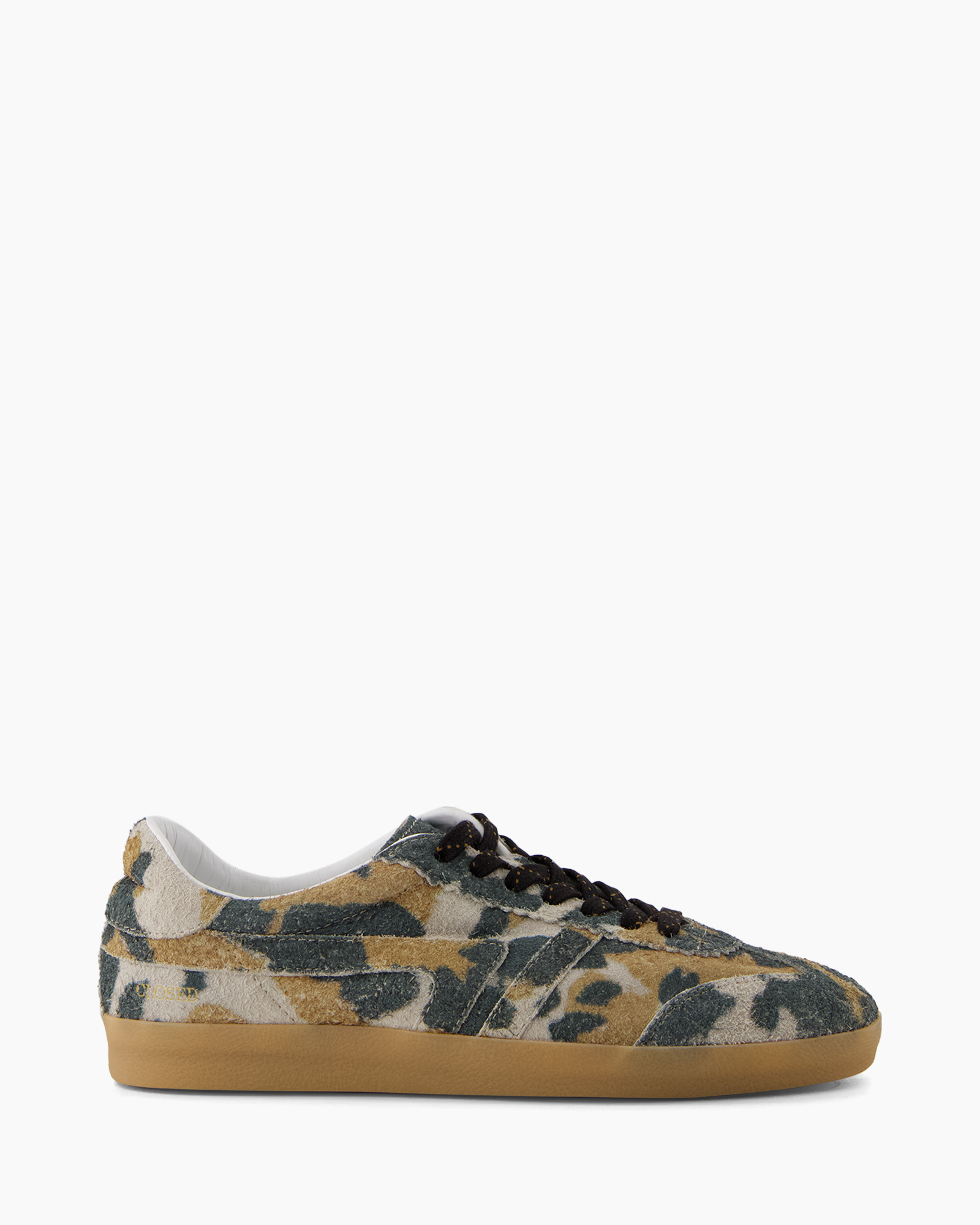 camouflage, print, sneakers, low-cut, gum sole