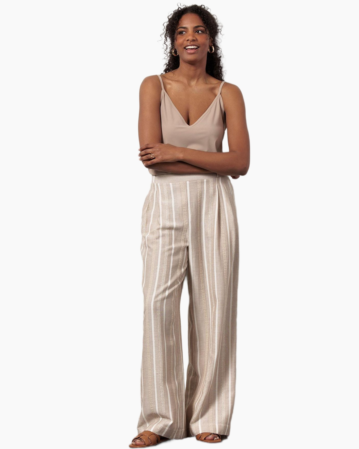 Broek Fardeau Gold Stripe Trousers Geel
