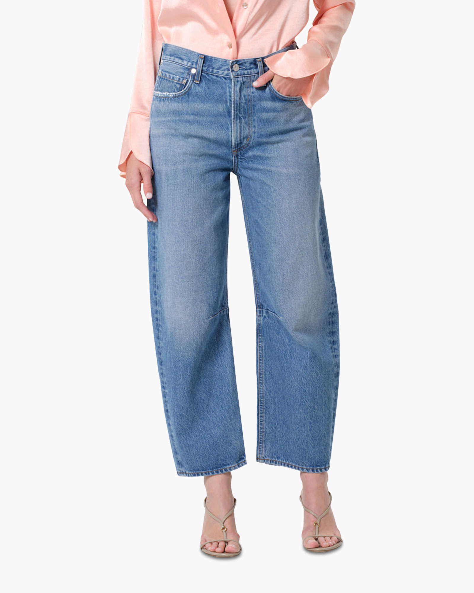 jeans, wide leg, blue denim, high waist?, pocket