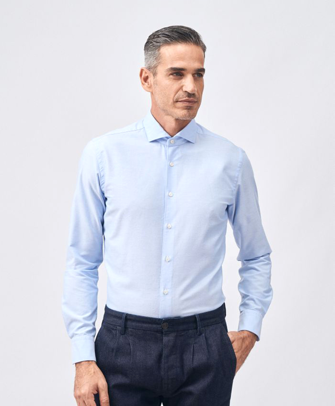 Tailor Fit Oxford Shirt Licht Blauw