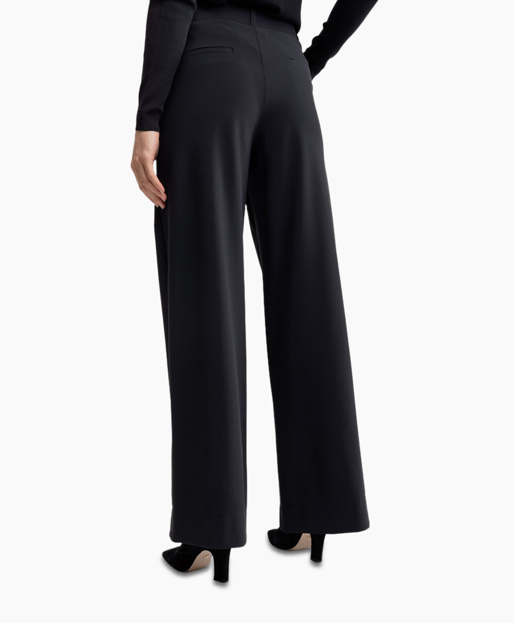 Broek Lexie Bonded Trousers Zwart dessin