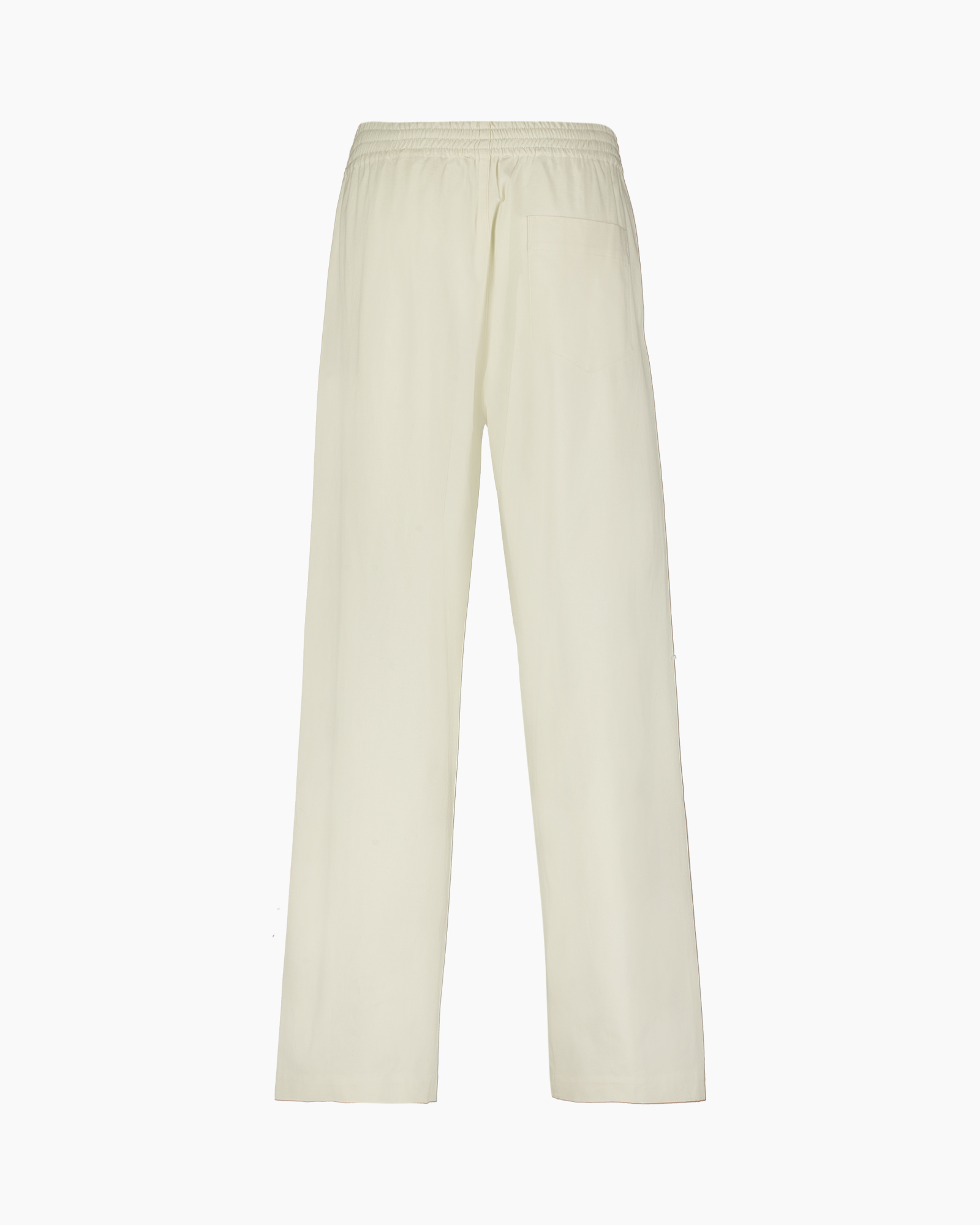 broek, broeken, crème, elastische taille, zak