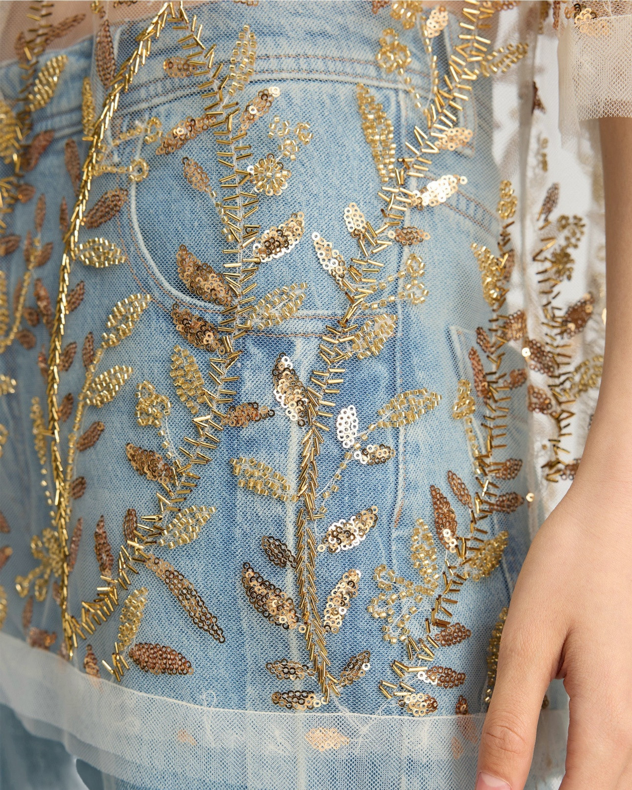 Blouse, Clothing, Pattern, Embroidery, Person