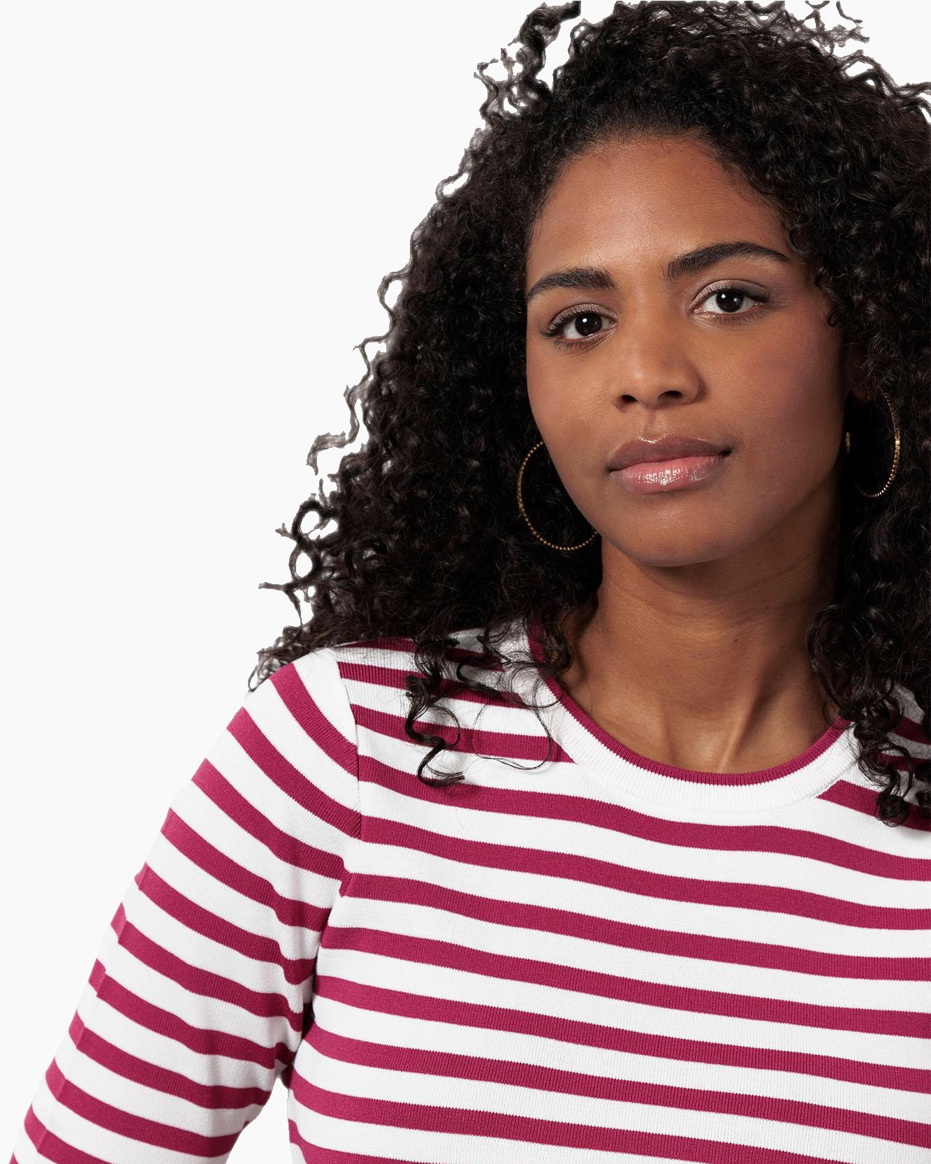 Pullover Luna Ssl Stripe Roze