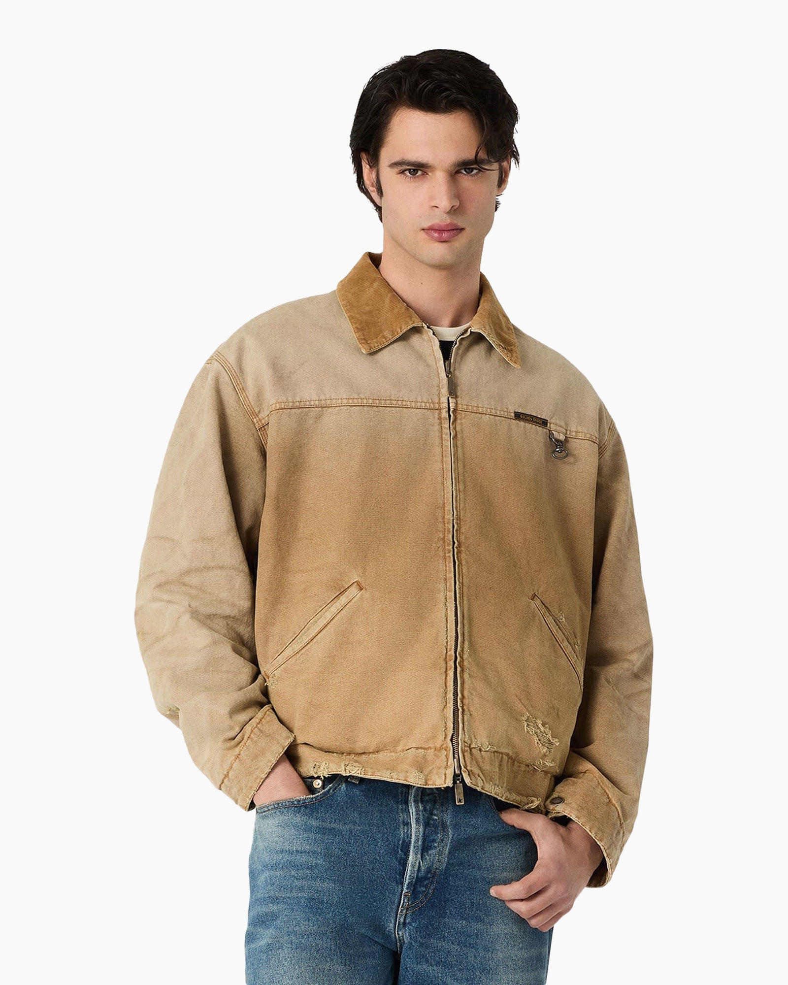 jas, jacke, Reißverschluss, tannen, Taschen