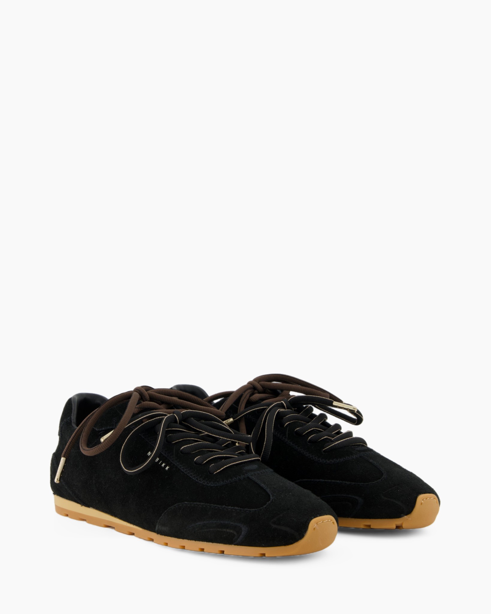 zwart, sneaker, laag model, suede, gum sole