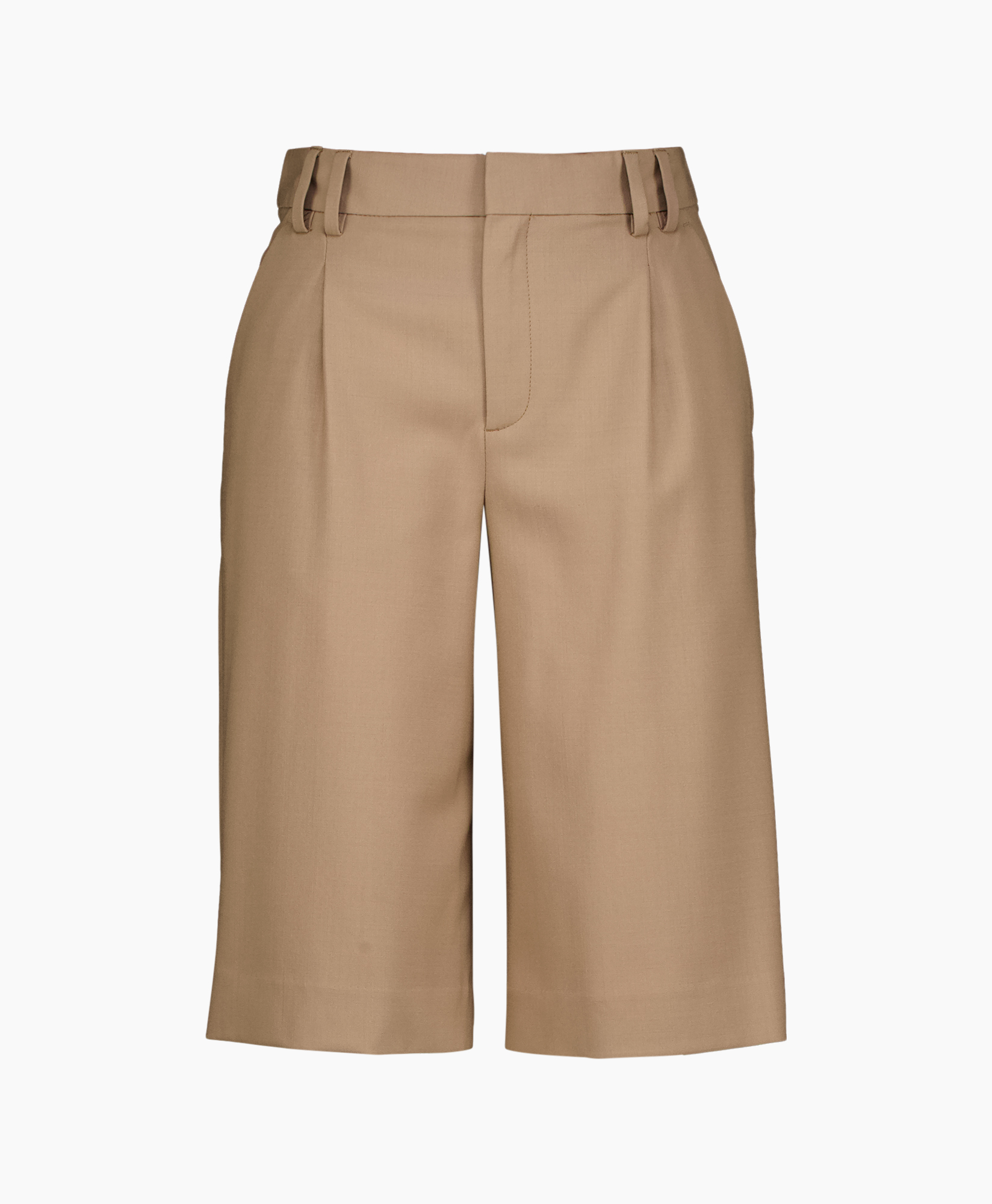 broekjes, knielengte, beige, platfb, riempje