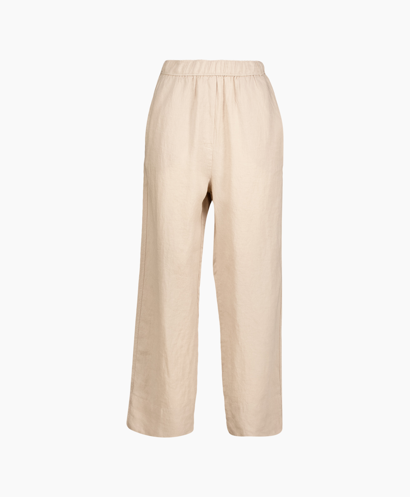 Pantalon Washed Linen Sophie Licht Grijs