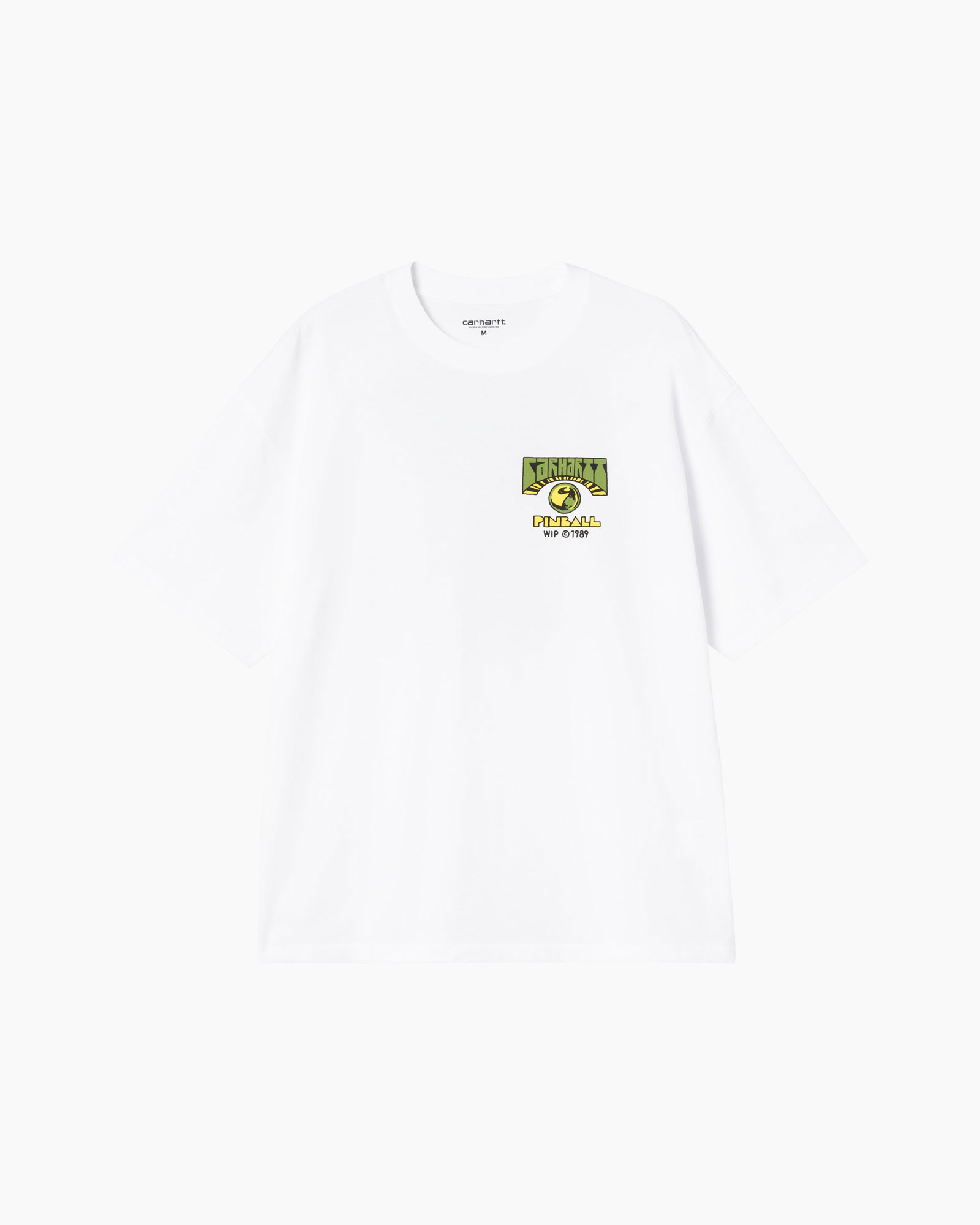 t-shirt, wit, korte mouwen, grafisch, klein drukwerk