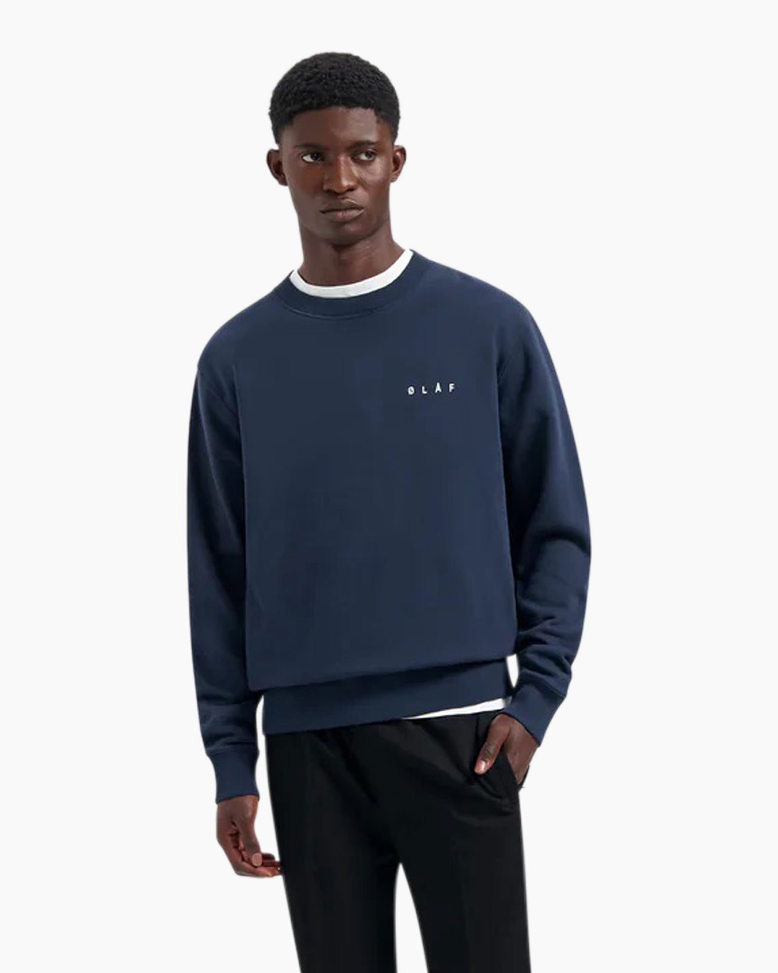 Sweater Nostalgia Face Donker Blauw