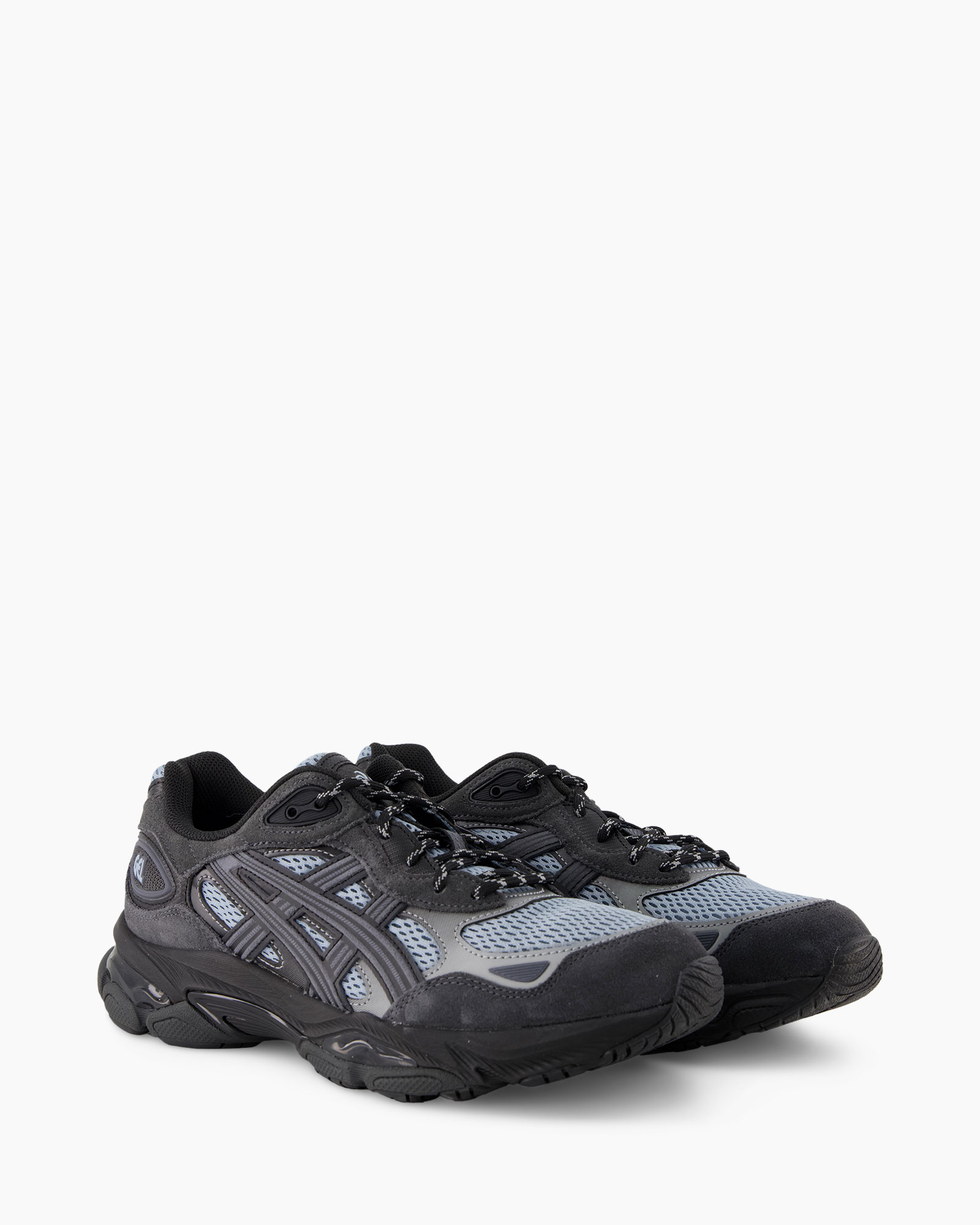 sneaker, loops, mesh-breathable, zwart/grijs, overlay kunststof