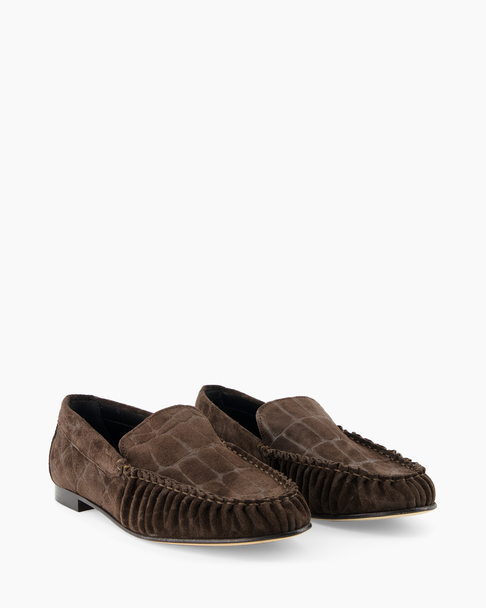 loafers, driving moccasin, bruin, suede, slip-on