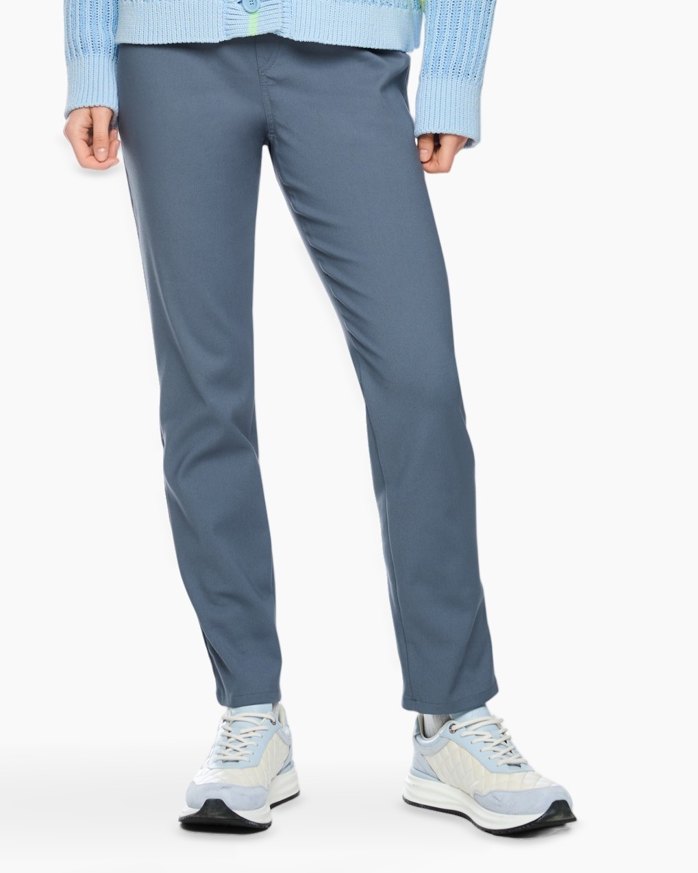 broeken, broek, blauw, stretch, pantalon