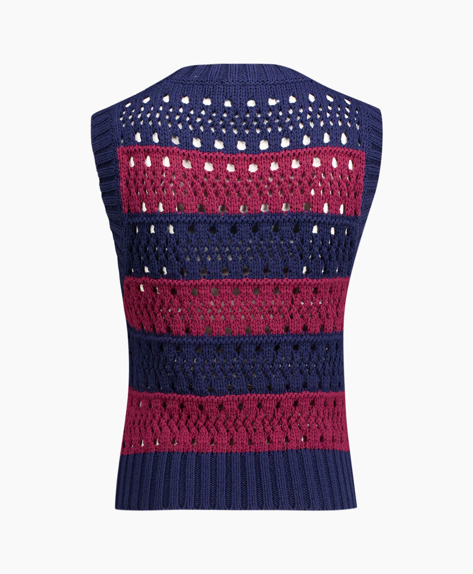 Pullover Cotton Mix Striped Bordeaux