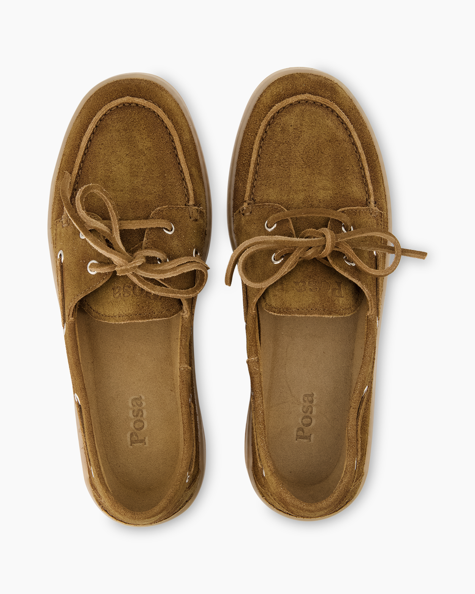 schoen, loafers, bruin, suede, veters