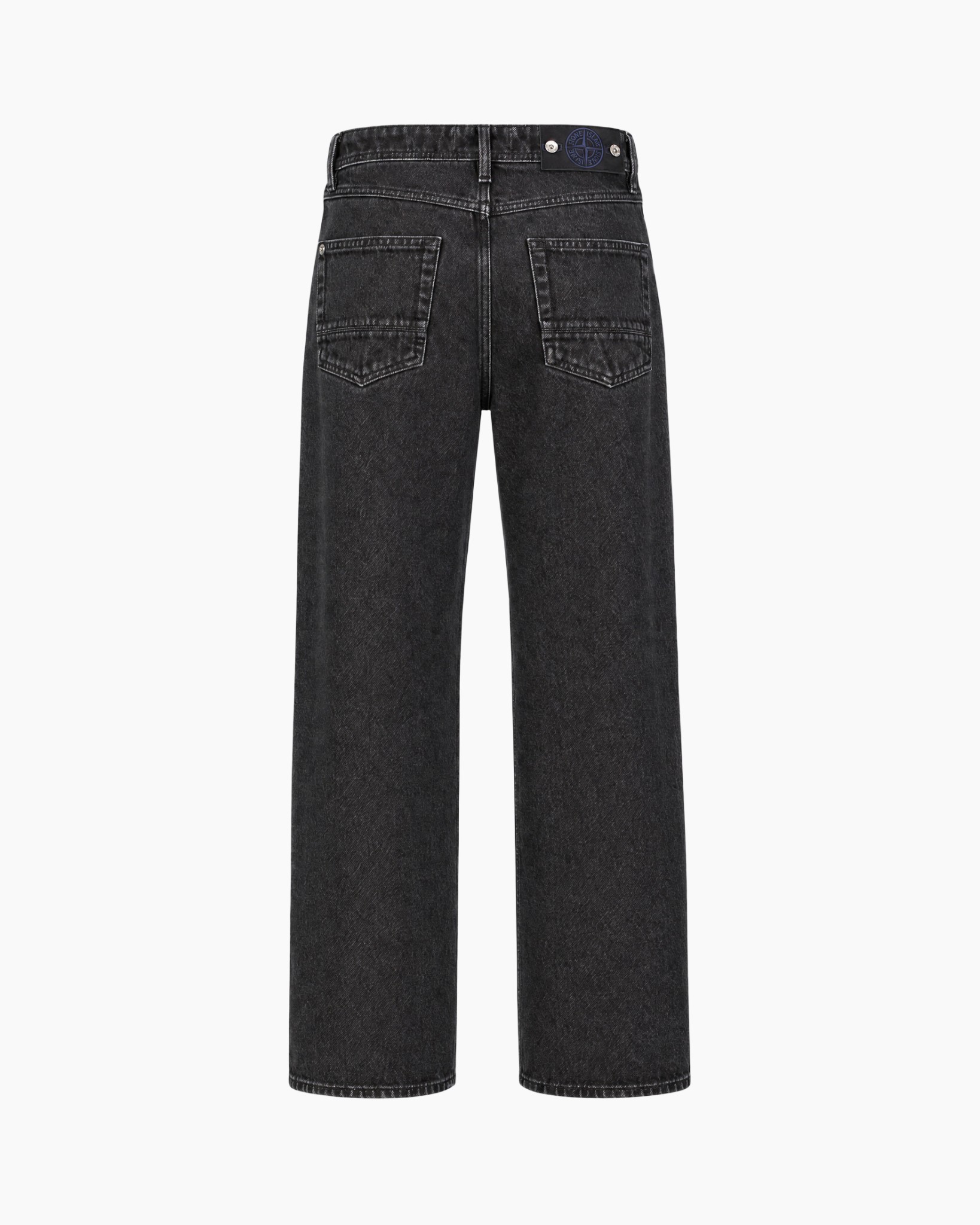 jeans, denim, zwart, wijd/moderne, hoog taille