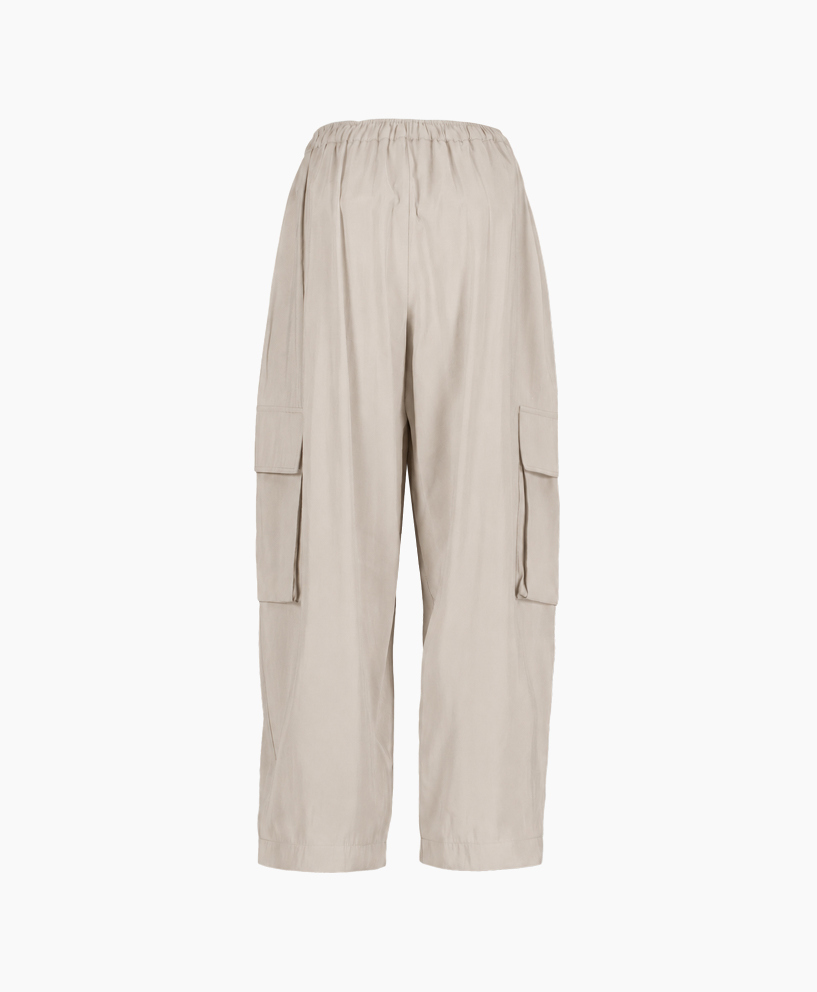 broeken met cargo, beige broek, cargozakken, trekkoord taille, geribbelde pijpen