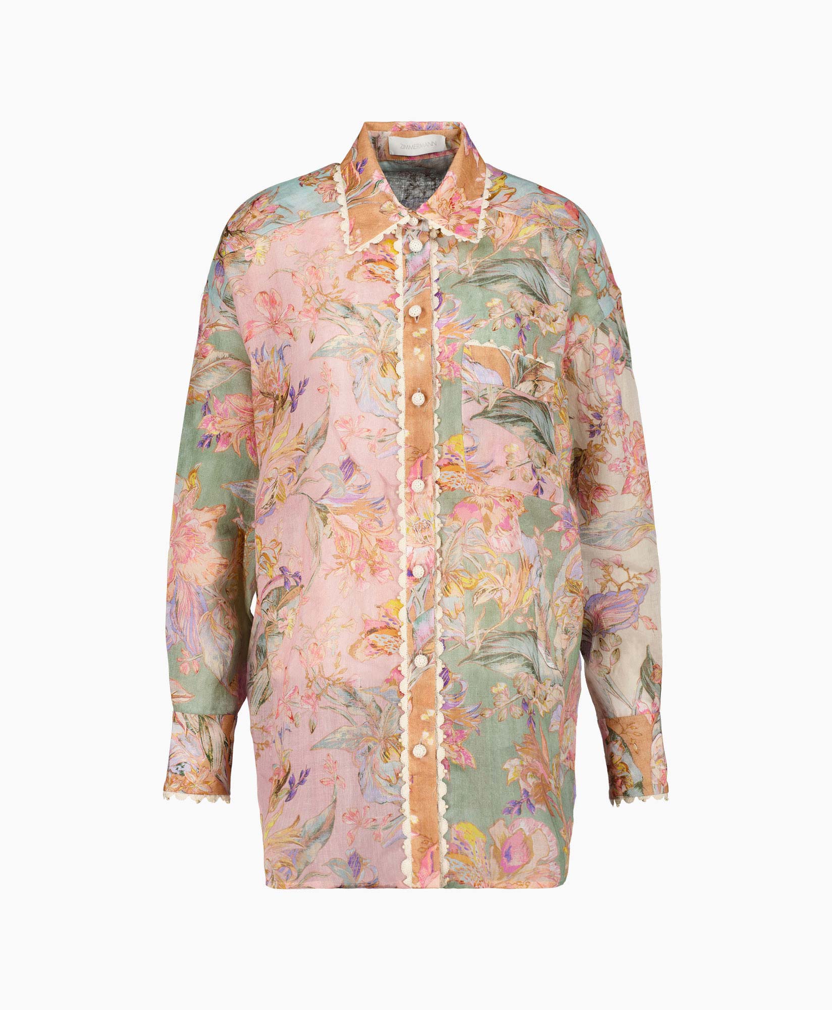 Zimmermann Jurk Cira Relaxed Shirt Rose