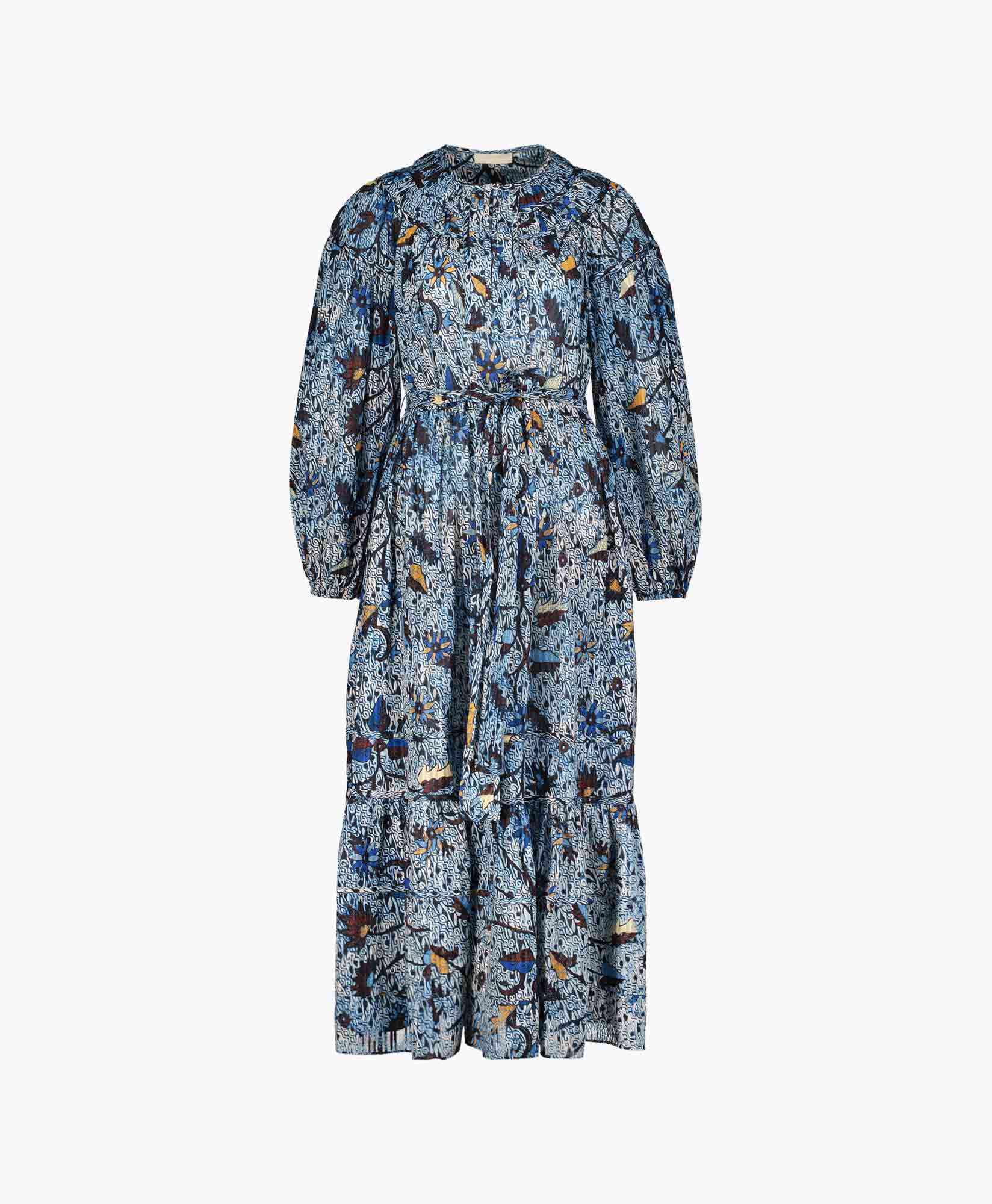 Ulla Johnson Midi Jurk Pf230172 Blauw
